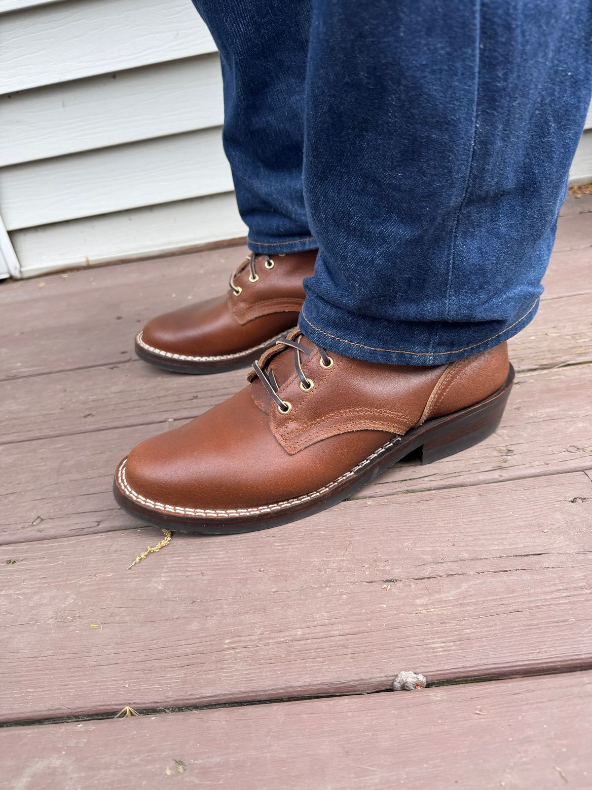 Photo by Barbaq on April 22, 2026 of the Nicks 1925 Last Dress Boot in Horween Ember Waxed Flesh.