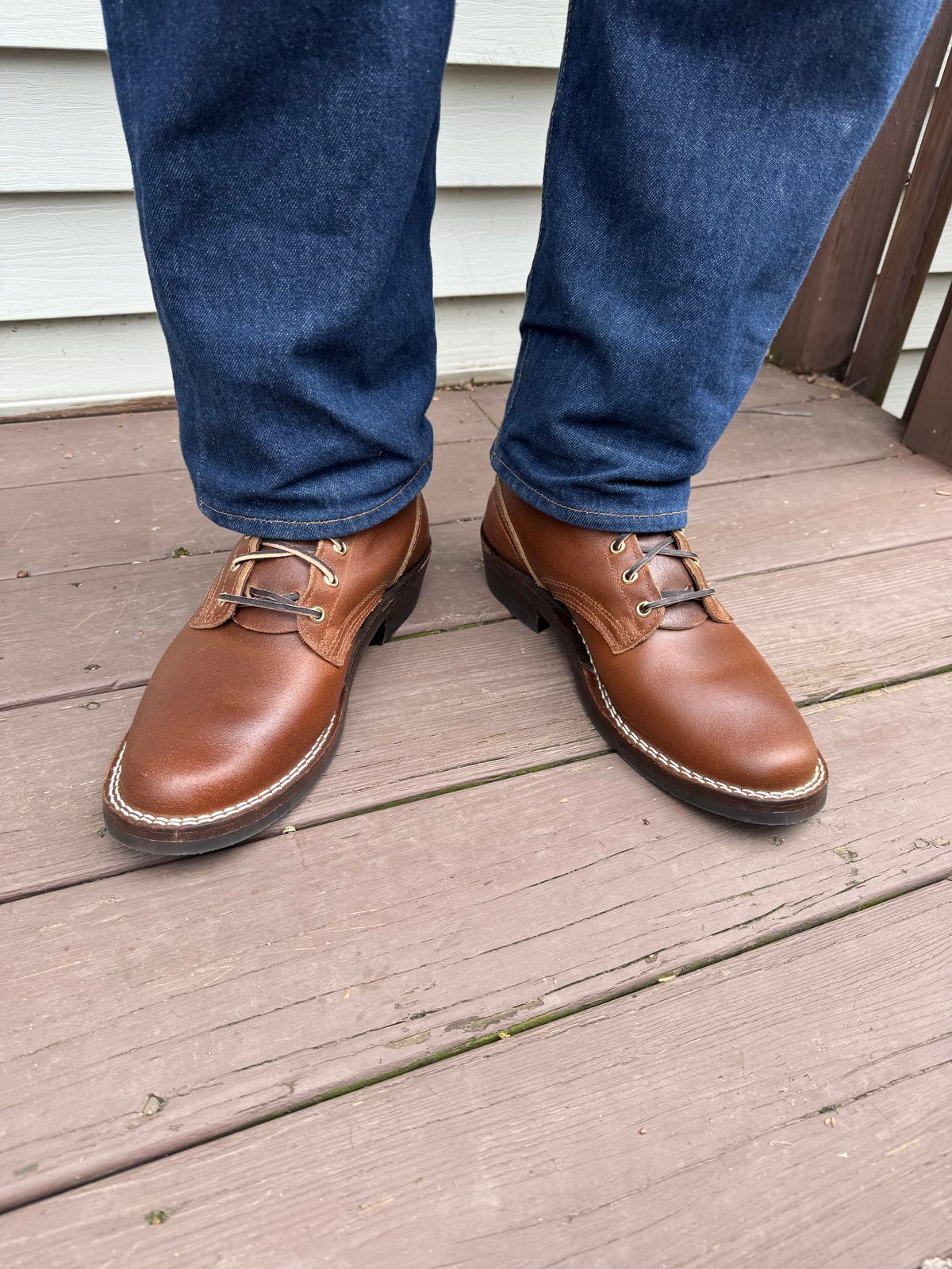 Photo by Barbaq on April 22, 2026 of the Nicks 1925 Last Dress Boot in Horween Ember Waxed Flesh.