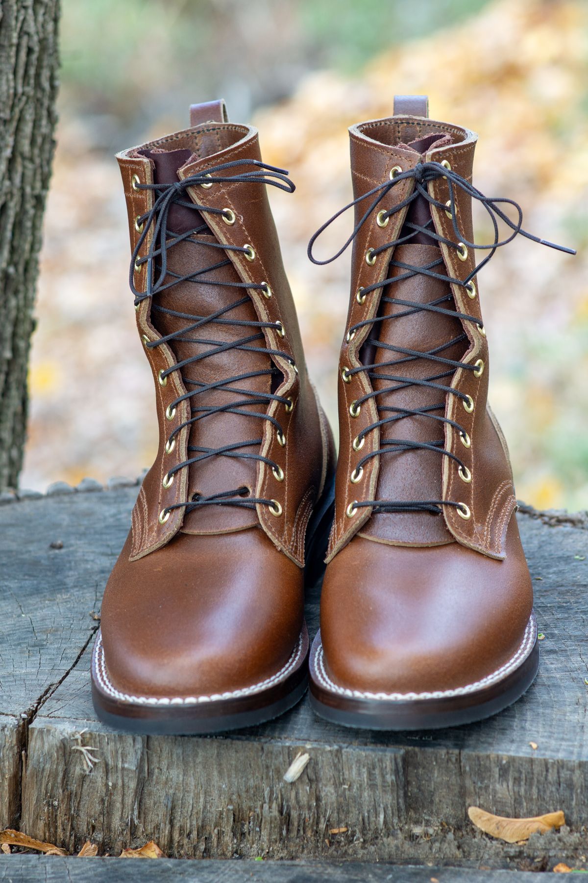 Photo by Barbaq on November 15, 2025 of the Nicks 1925 Last Dress Boot in Horween Ember Waxed Flesh.