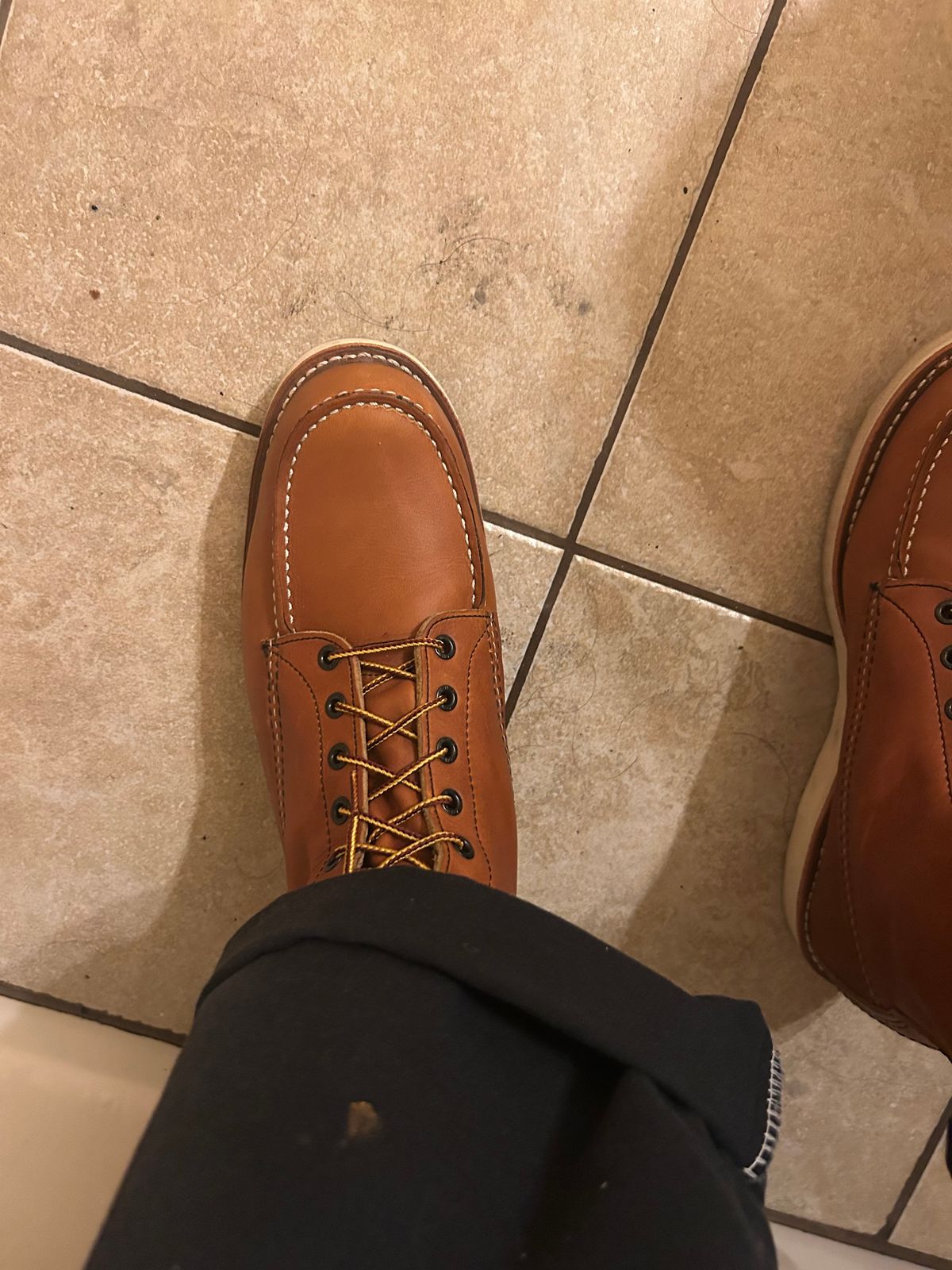 Photo by sleeps on October 2, 2025 of the Red Wing 10877 in S.B. Foot Oro-Iginal.