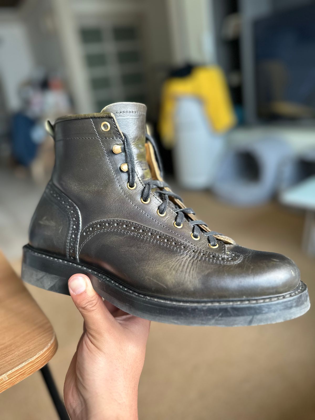 Photo by steven_suave on November 19, 2025 of the Sagara Valiant in Badalassi Carlo Oliva Minerva Overdyed Black.