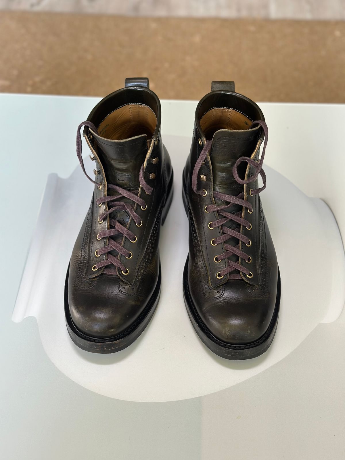 Photo by steven_suave on December 5, 2025 of the Sagara Valiant in Badalassi Carlo Oliva Minerva Overdyed Black.