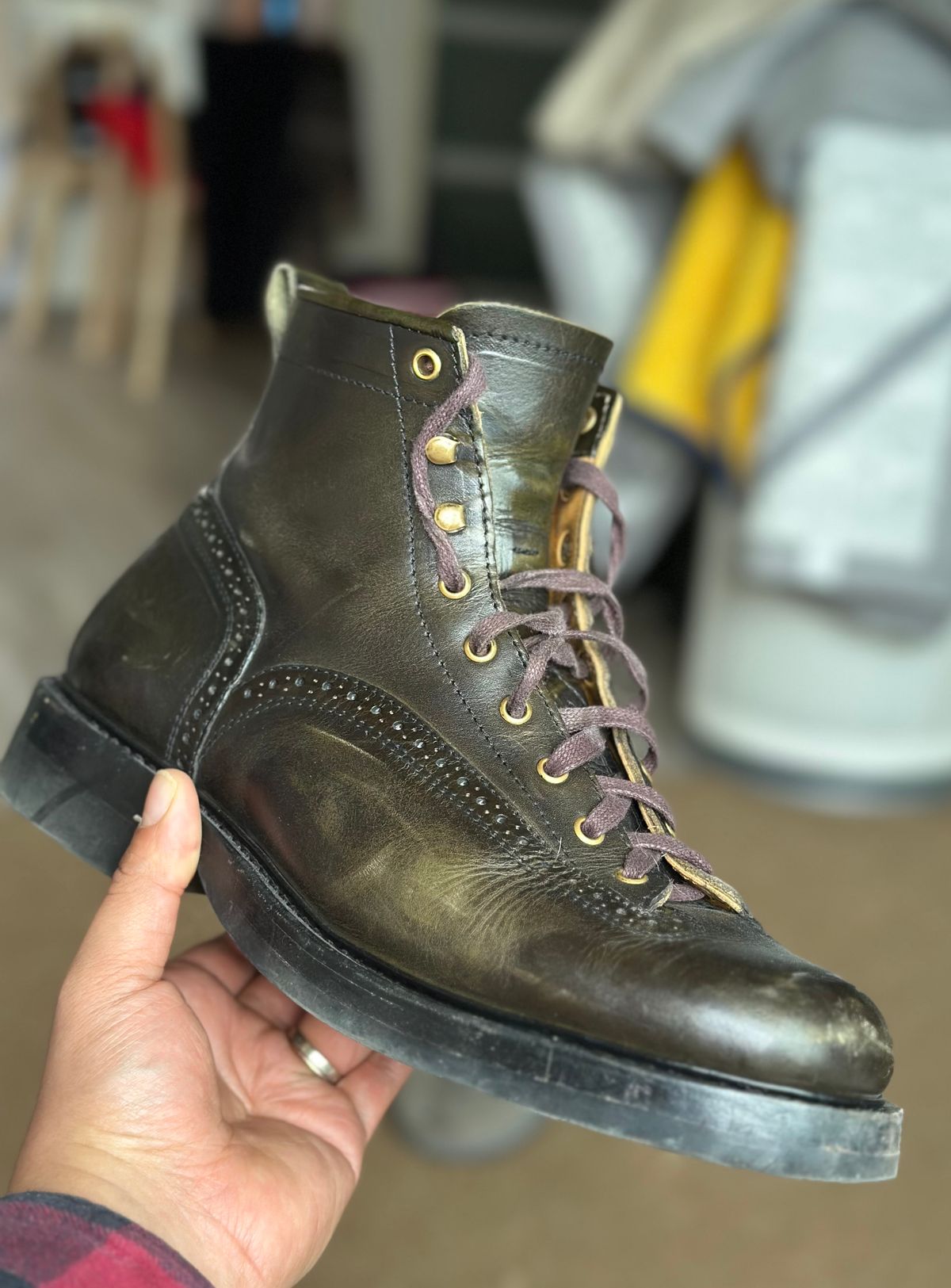 Photo by steven_suave on December 23, 2025 of the Sagara Valiant in Badalassi Carlo Oliva Minerva Overdyed Black.