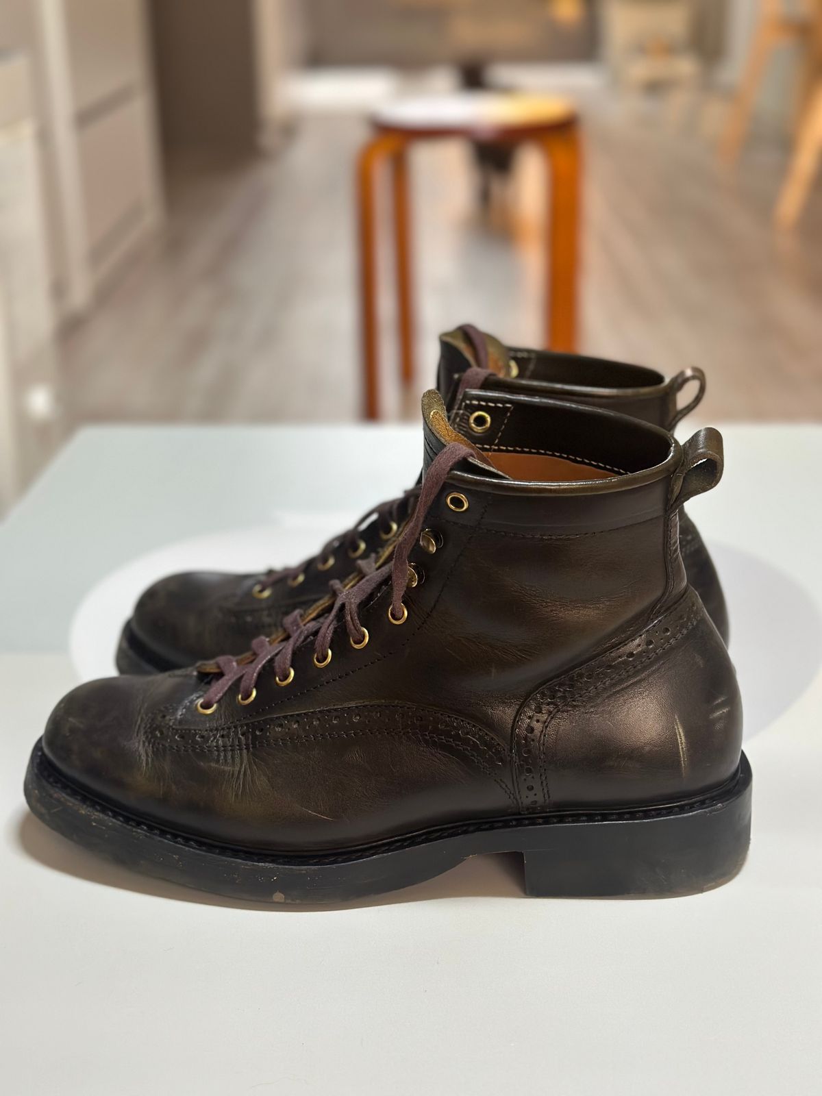 Photo by steven_suave on January 5, 2026 of the Sagara Valiant in Badalassi Carlo Oliva Minerva Overdyed Black.