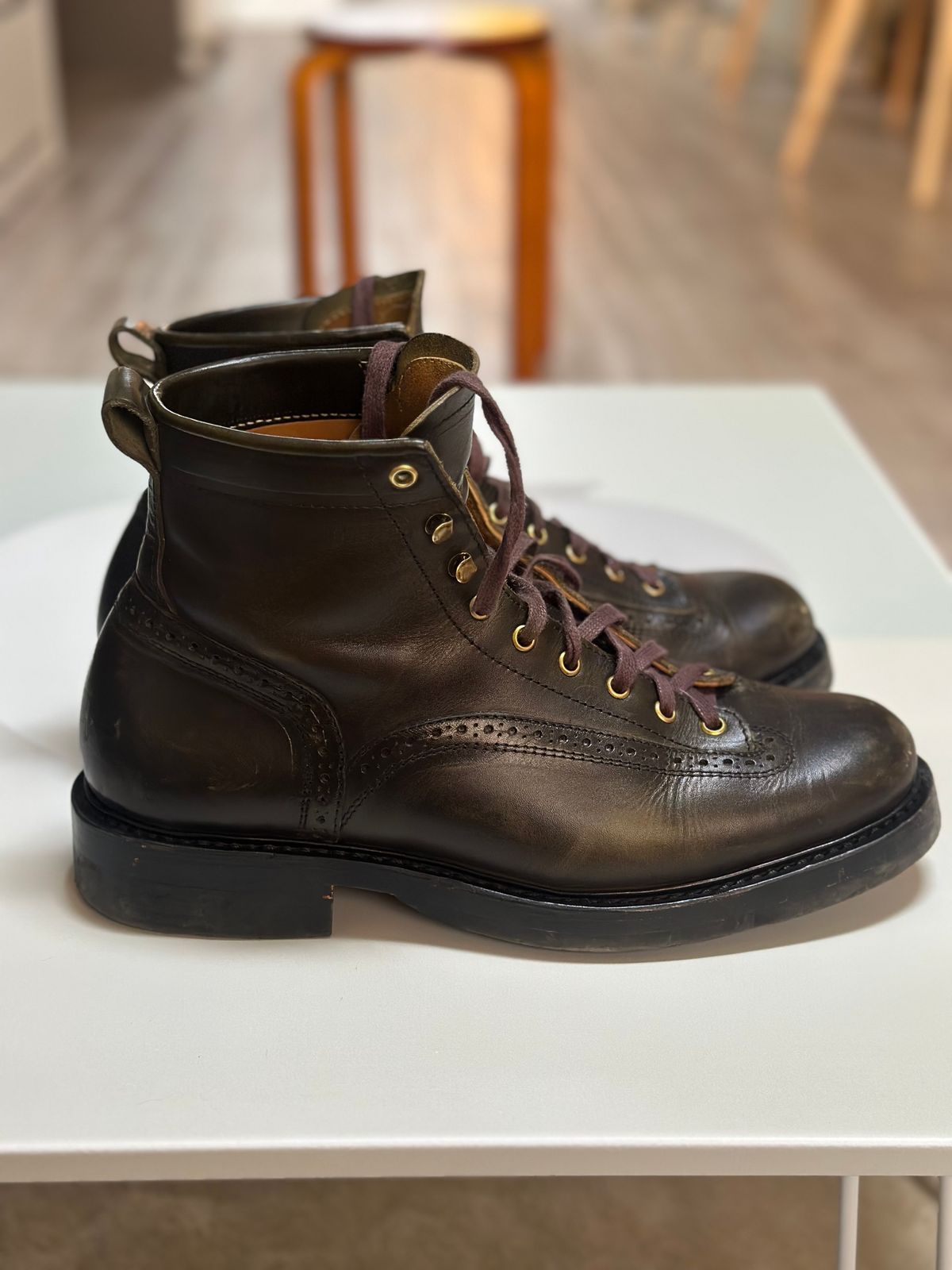 Photo by steven_suave on January 5, 2026 of the Sagara Valiant in Badalassi Carlo Oliva Minerva Overdyed Black.