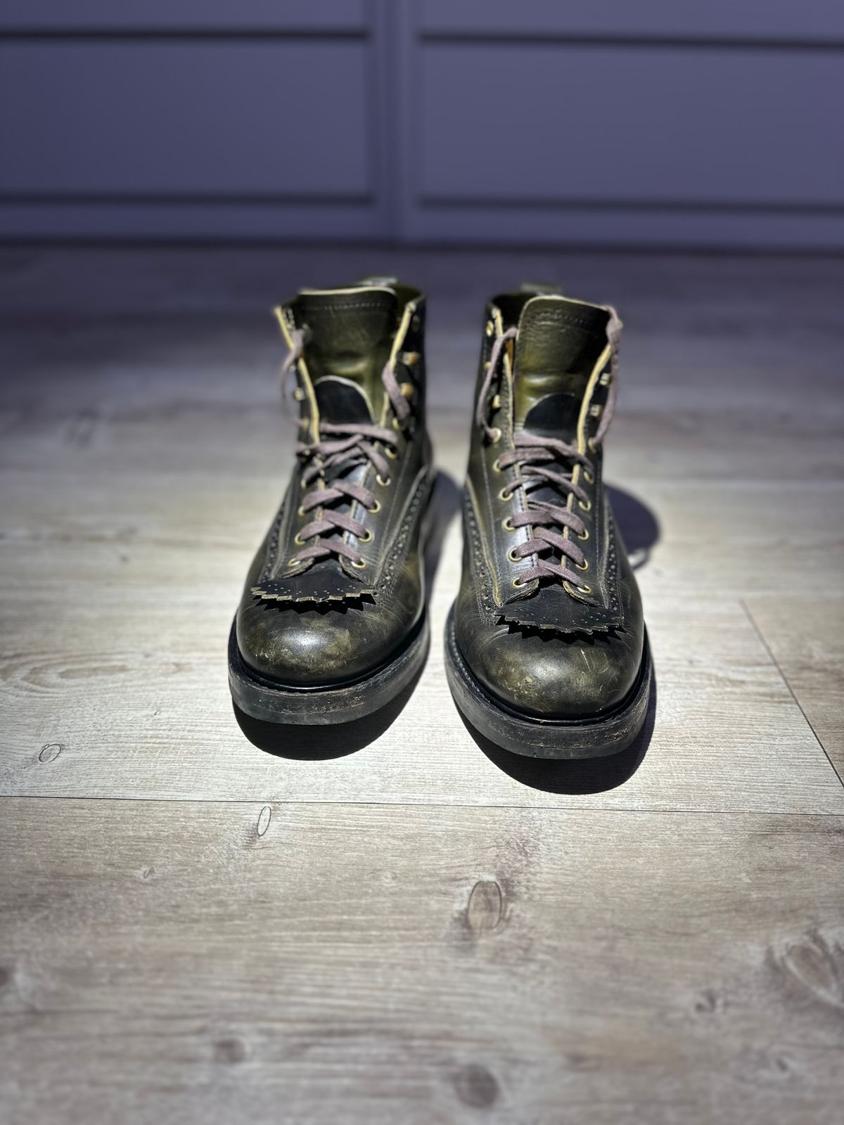 Photo by steven_suave on February 5, 2026 of the Sagara Valiant in Badalassi Carlo Oliva Minerva Overdyed Black.