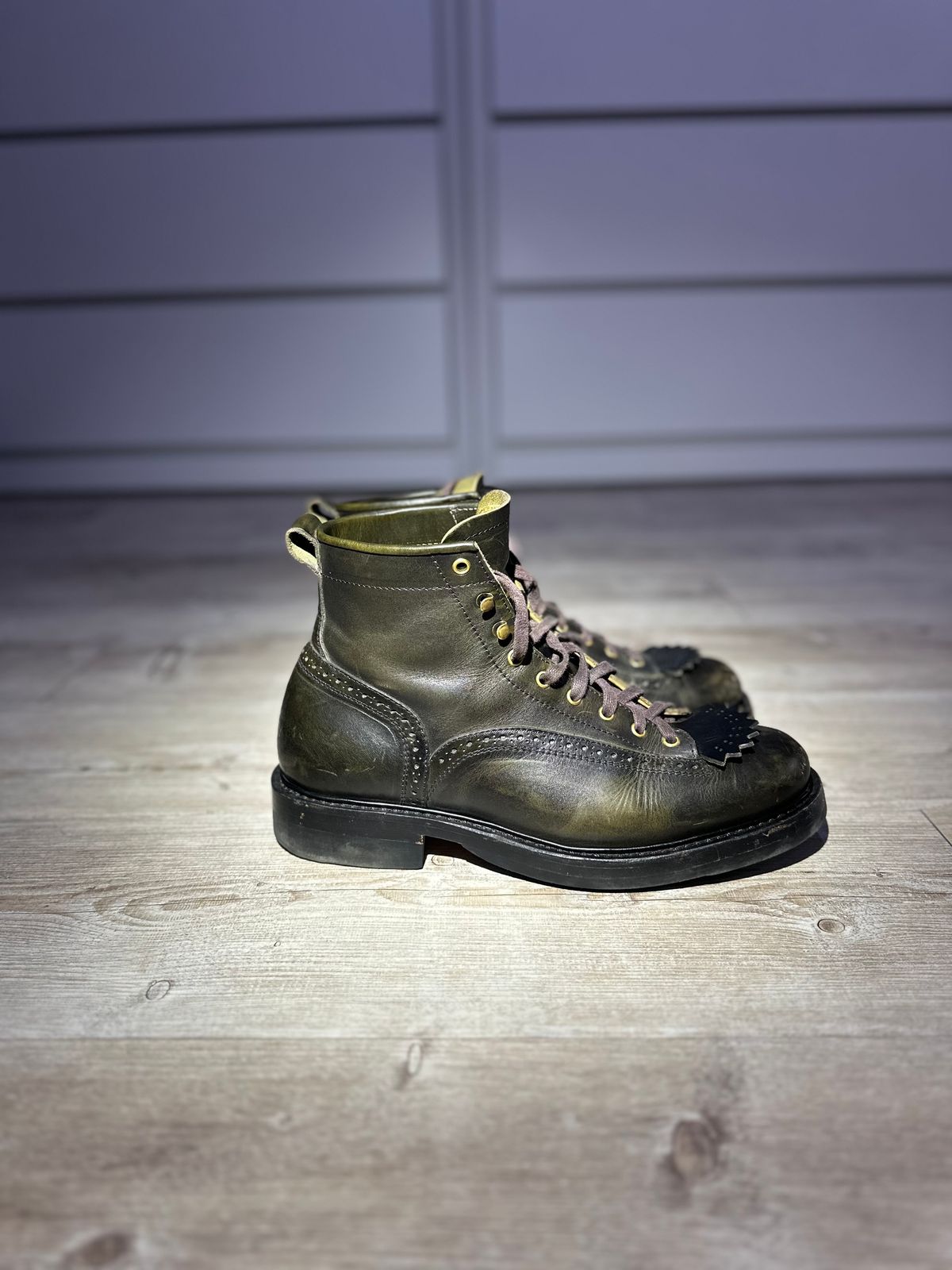 Photo by steven_suave on February 5, 2026 of the Sagara Valiant in Badalassi Carlo Oliva Minerva Overdyed Black.