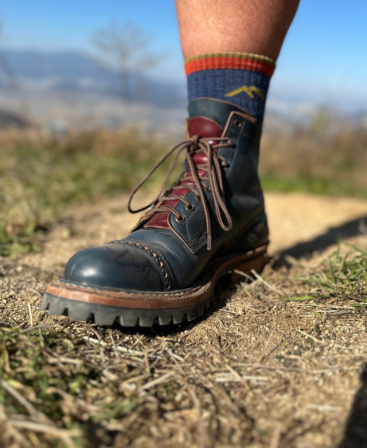 Photo by steven_suave on November 15, 2025 of the White's Bounty Hunter in Horween Navy Chromexcel.