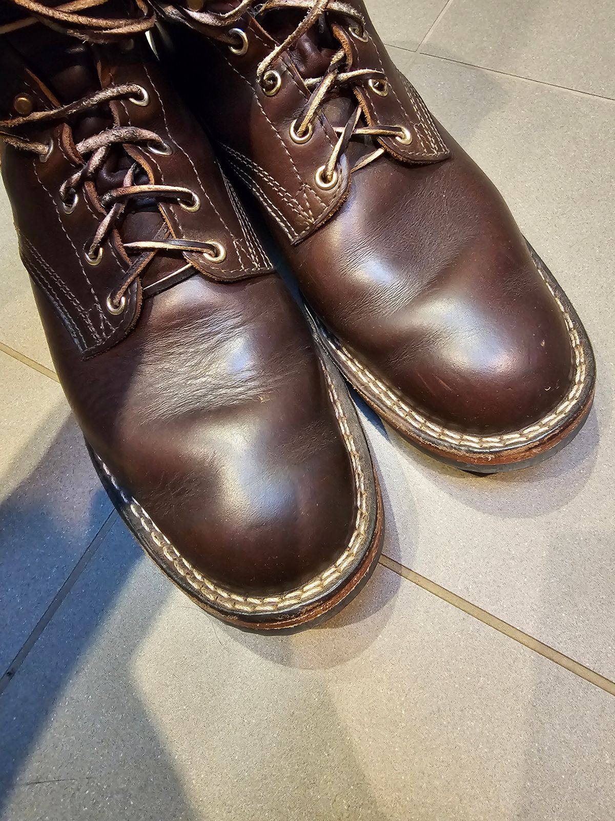 Photo by Luke.to.Boot on November 27, 2024 of the Nicks x Parkhurst V1 in Horween Brown Chromexcel.