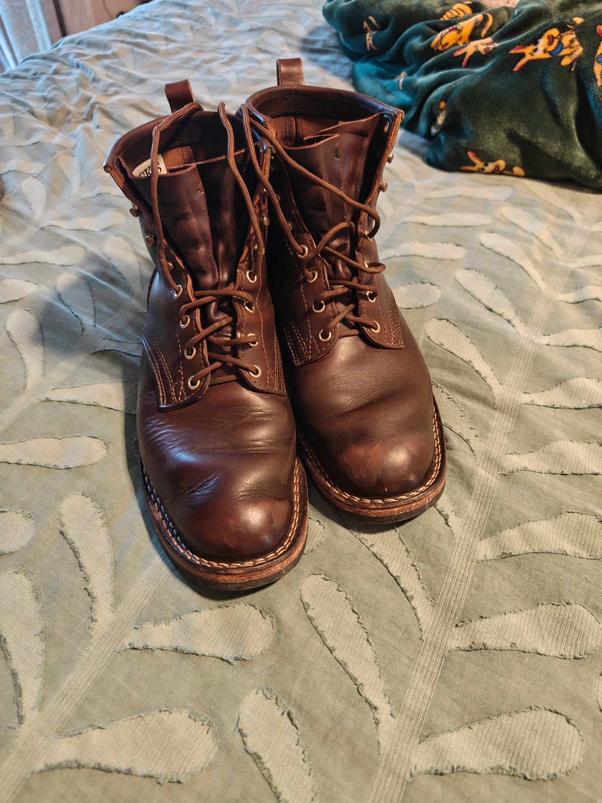 Photo by Luke.to.Boot on March 21, 2026 of the Nicks x Parkhurst V1 in Horween Brown Chromexcel.