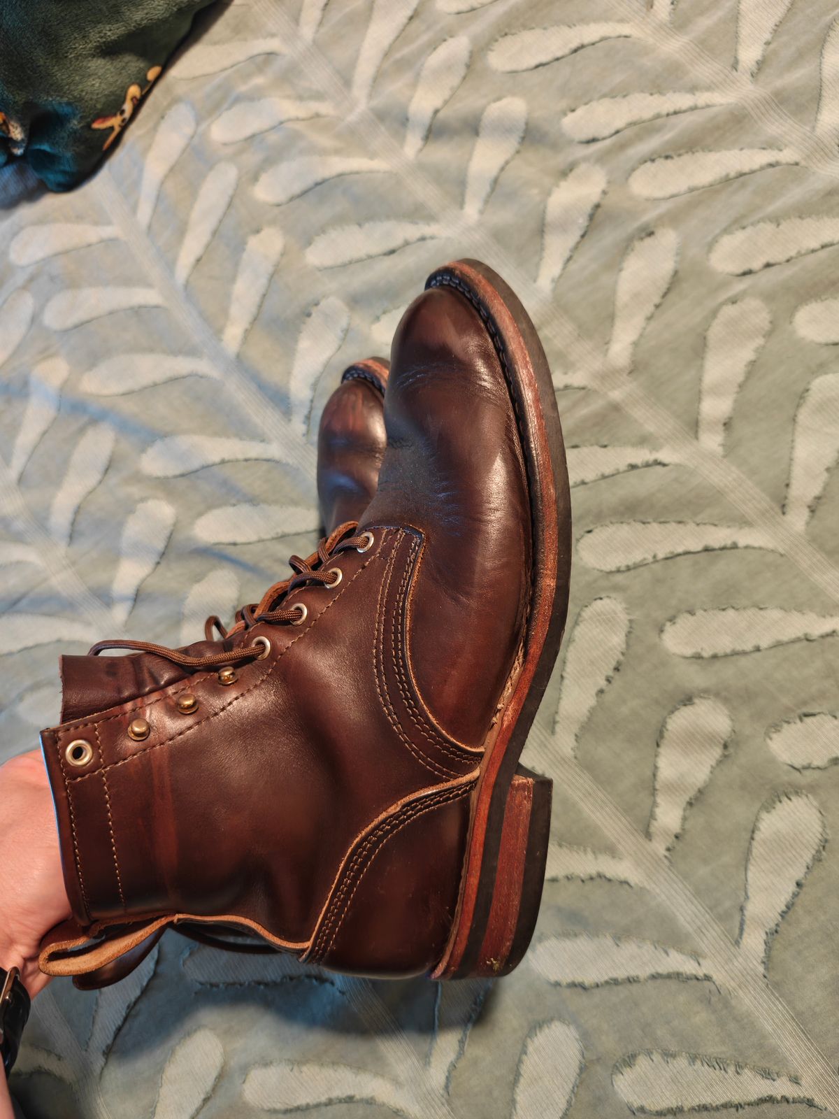 Photo by Luke.to.Boot on March 21, 2026 of the Nicks x Parkhurst V1 in Horween Brown Chromexcel.
