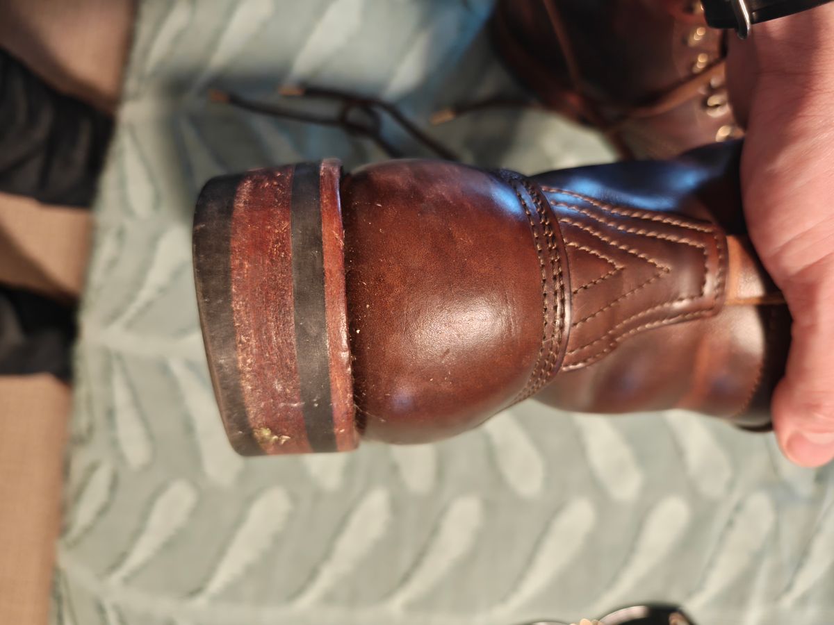 Photo by Luke.to.Boot on March 21, 2026 of the Nicks x Parkhurst V1 in Horween Brown Chromexcel.