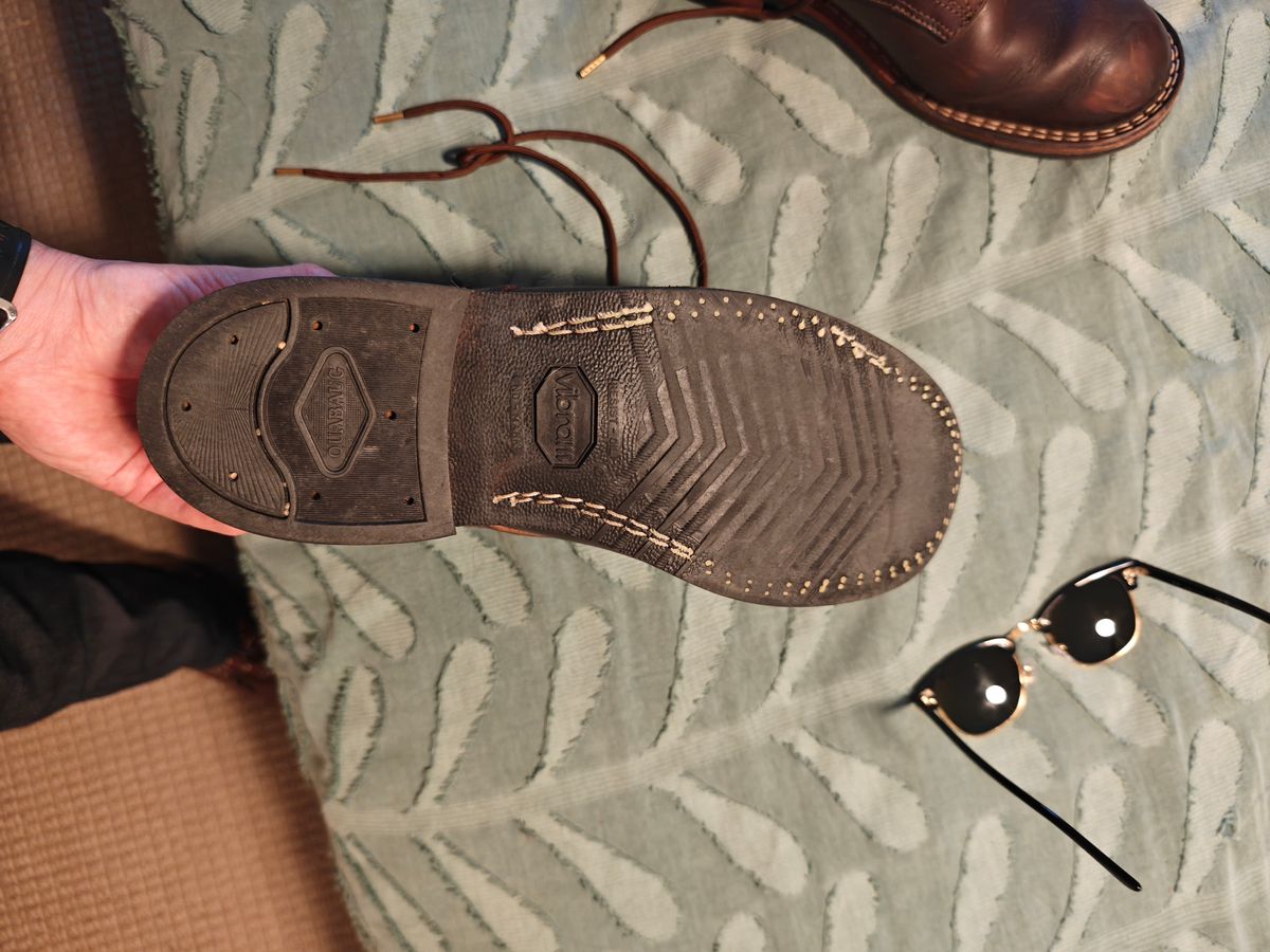 Photo by Luke.to.Boot on March 21, 2026 of the Nicks x Parkhurst V1 in Horween Brown Chromexcel.