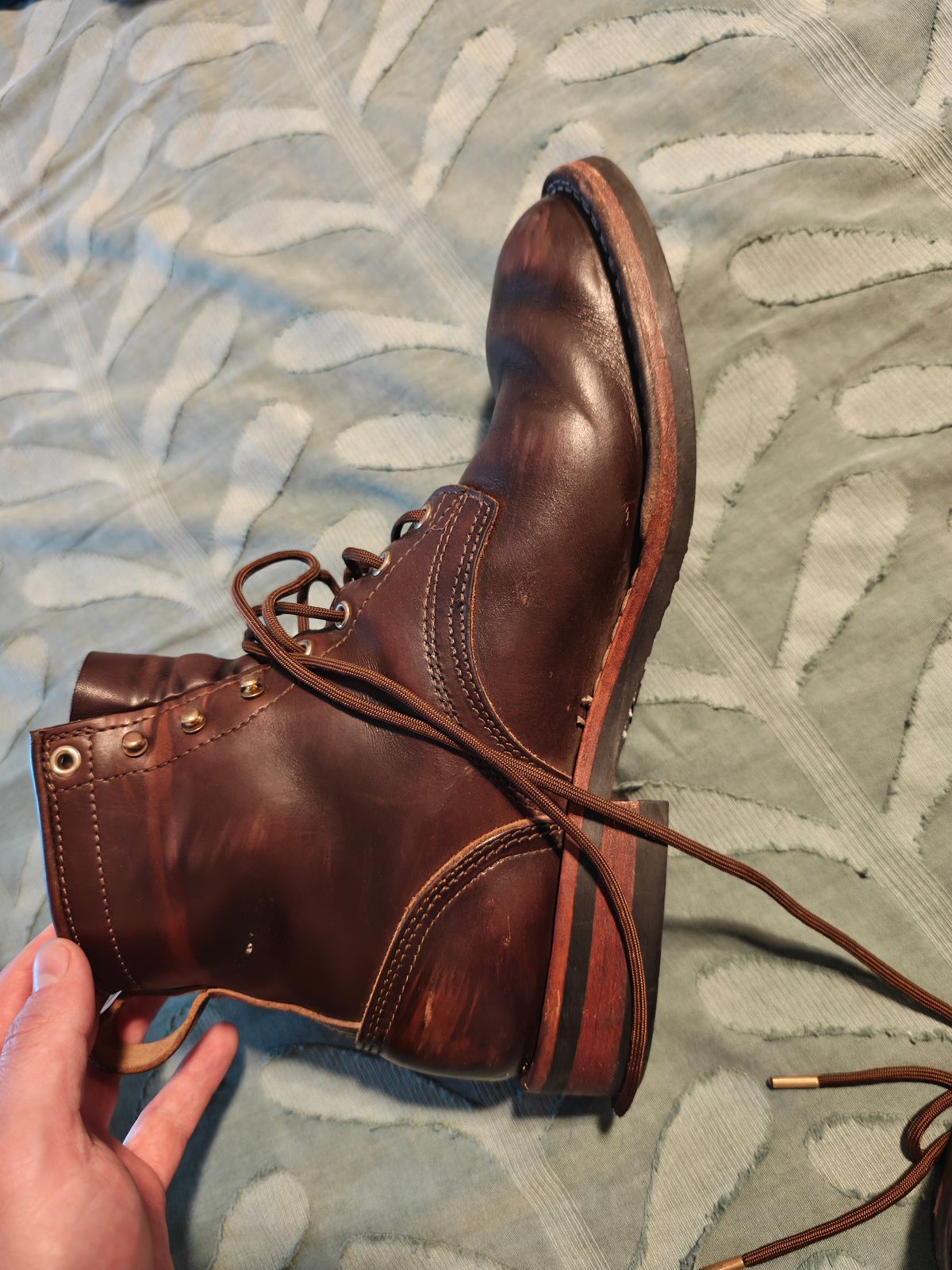 Photo by Luke.to.Boot on March 21, 2026 of the Nicks x Parkhurst V1 in Horween Brown Chromexcel.