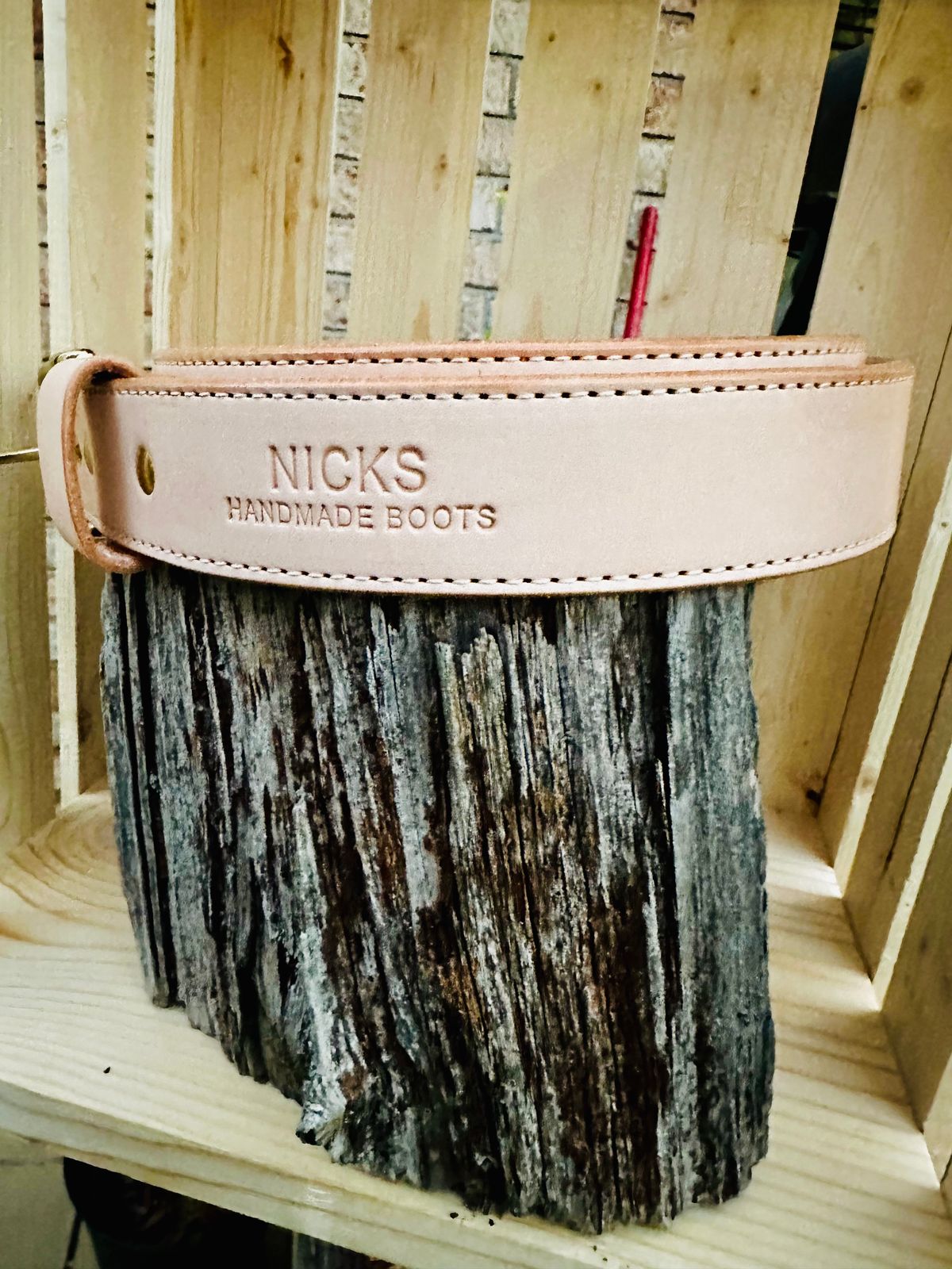 Photo by brusa on October 1, 2025 of the Nicks Belt in Wickett & Craig Natural Veg Tan.