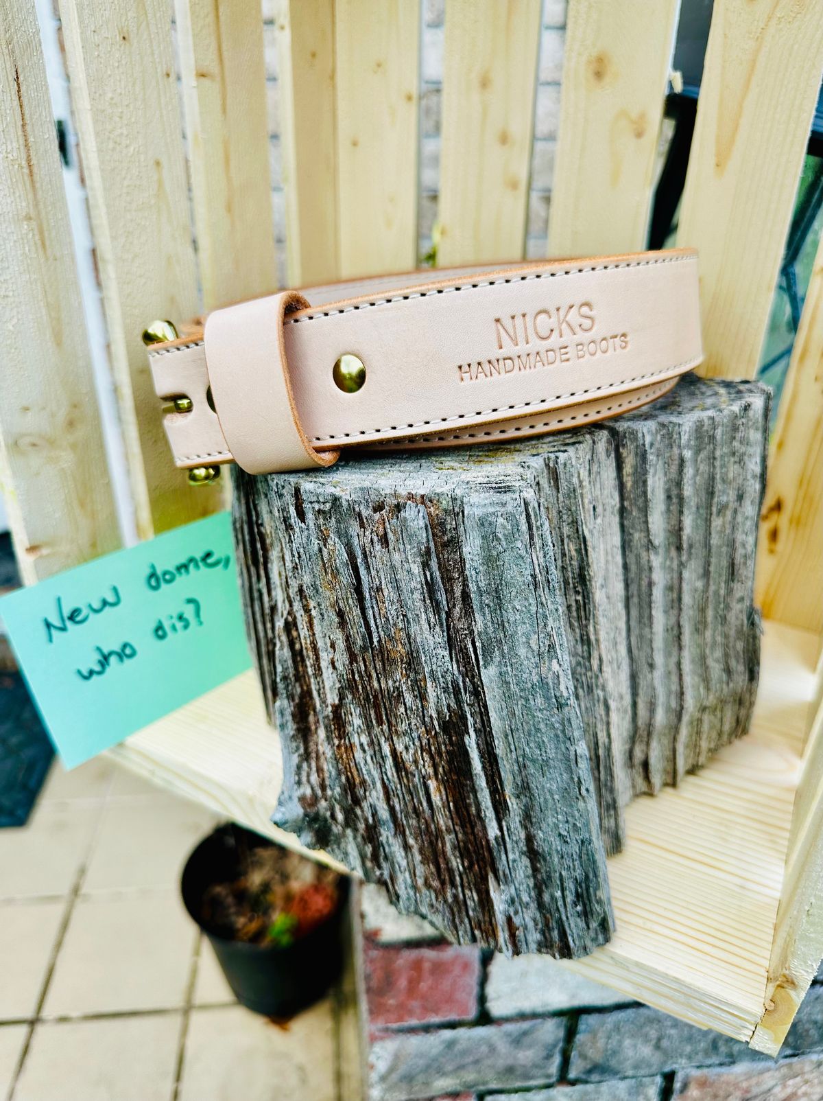 Photo by brusa on October 1, 2025 of the Nicks Belt in Wickett & Craig Natural Veg Tan.