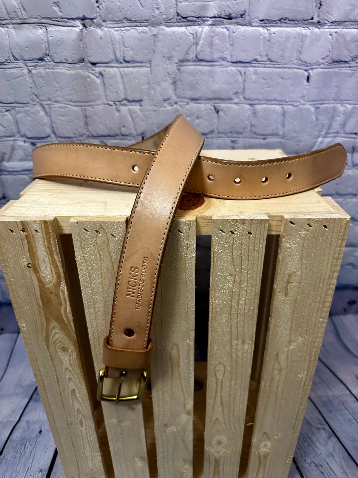 Photo by brusa on December 5, 2025 of the Nicks Belt in Wickett & Craig Natural Veg Tan.