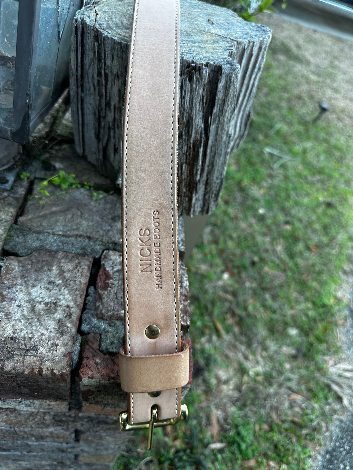 Photo by brusa on February 5, 2026 of the Nicks Belt in Wickett & Craig Natural Veg Tan.