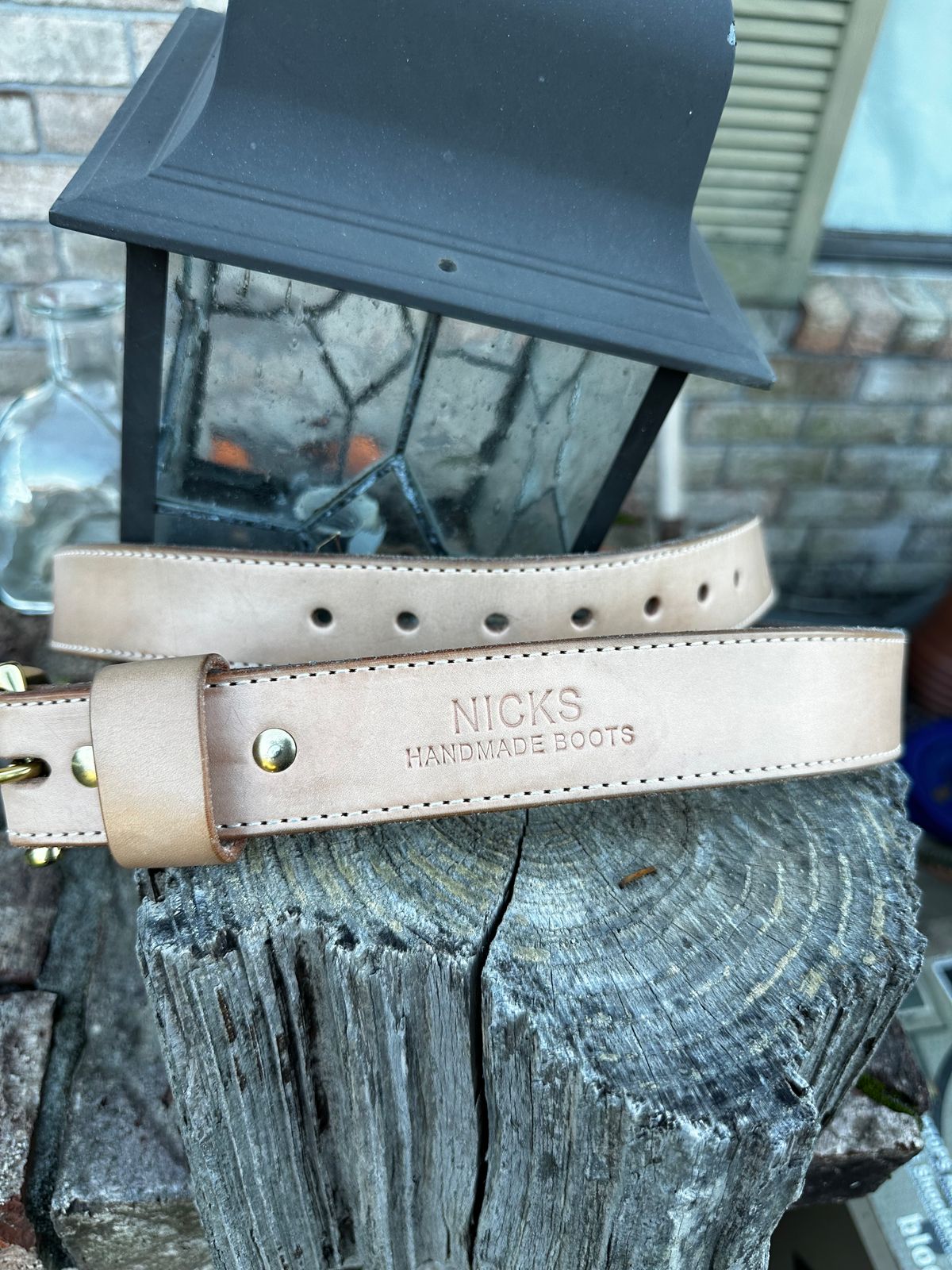 Photo by brusa on February 5, 2026 of the Nicks Belt in Wickett & Craig Natural Veg Tan.
