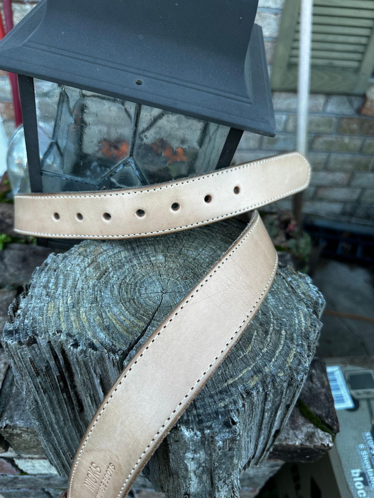 Photo by brusa on February 5, 2026 of the Nicks Belt in Wickett & Craig Natural Veg Tan.