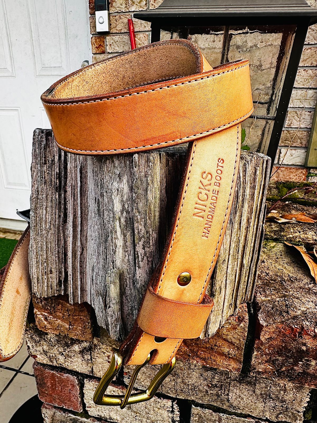 Photo by brusa on March 5, 2026 of the Nicks Belt in Wickett & Craig Natural Veg Tan.