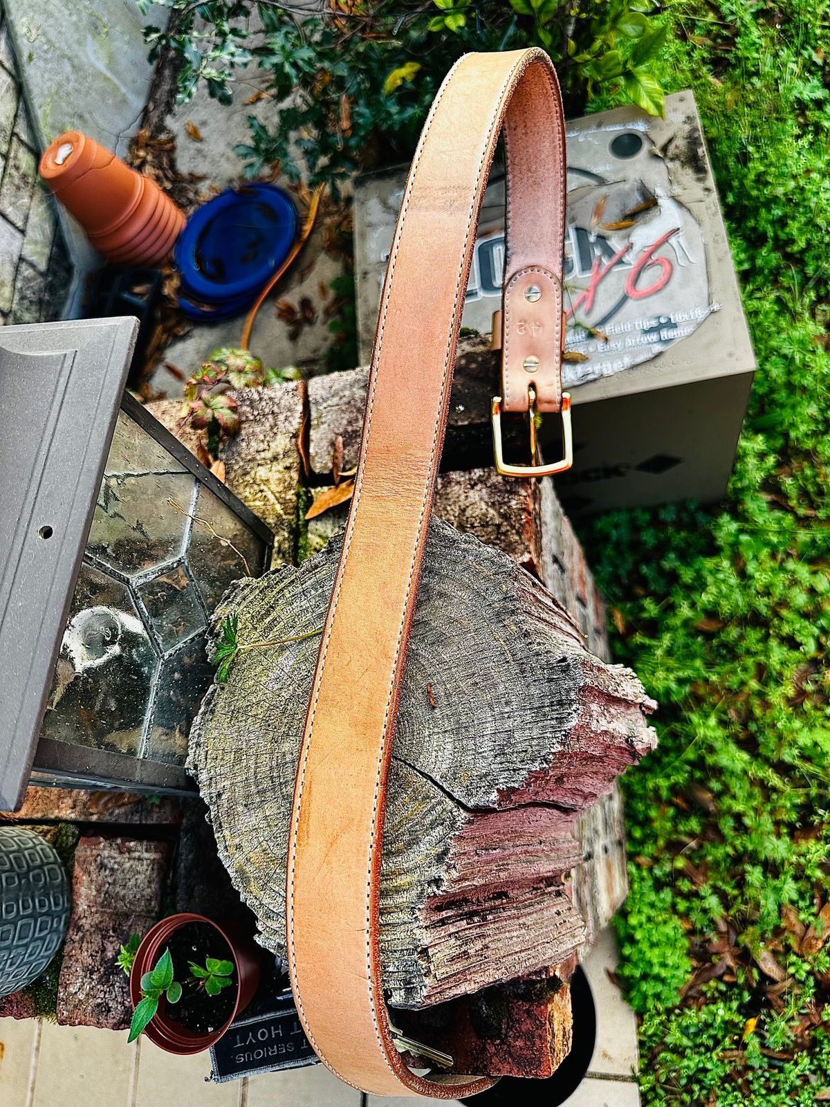 Photo by brusa on March 5, 2026 of the Nicks Belt in Wickett & Craig Natural Veg Tan.