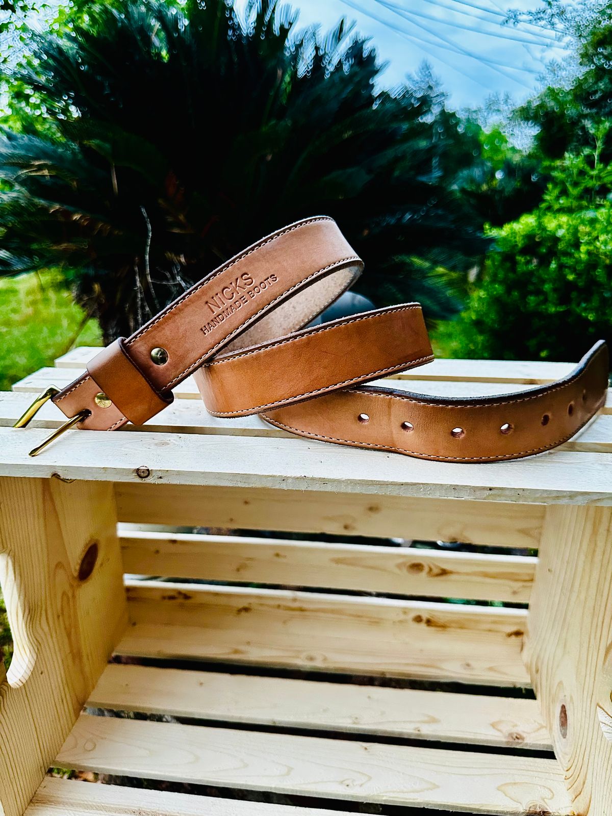 Photo by brusa on April 6, 2026 of the Nicks Belt in Wickett & Craig Natural Veg Tan.