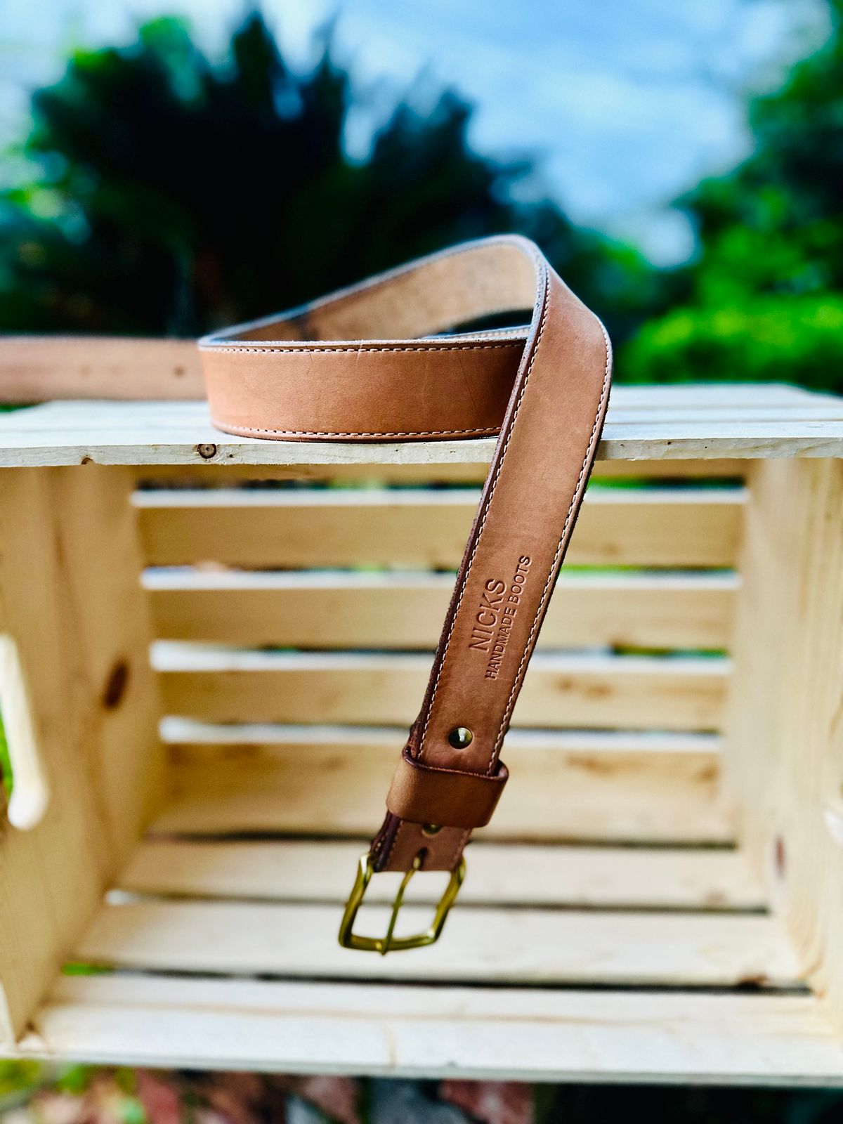 Photo by brusa on April 6, 2026 of the Nicks Belt in Wickett & Craig Natural Veg Tan.