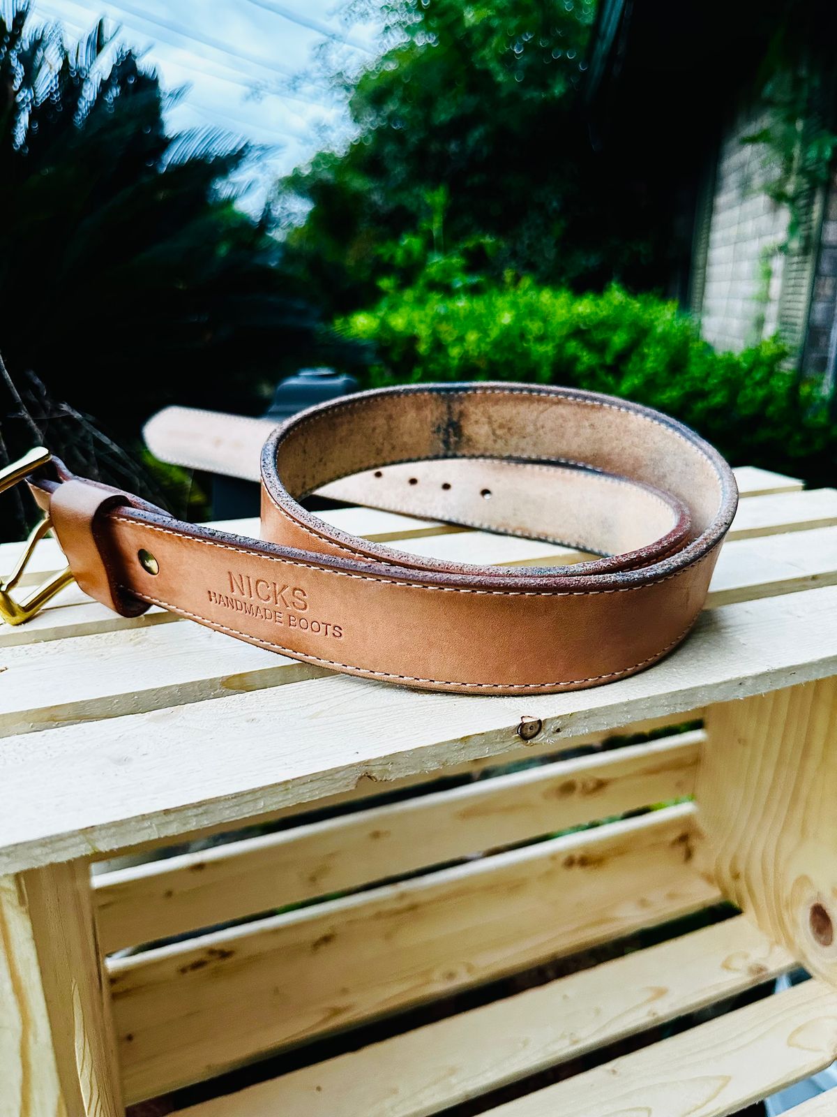 Photo by brusa on April 6, 2026 of the Nicks Belt in Wickett & Craig Natural Veg Tan.