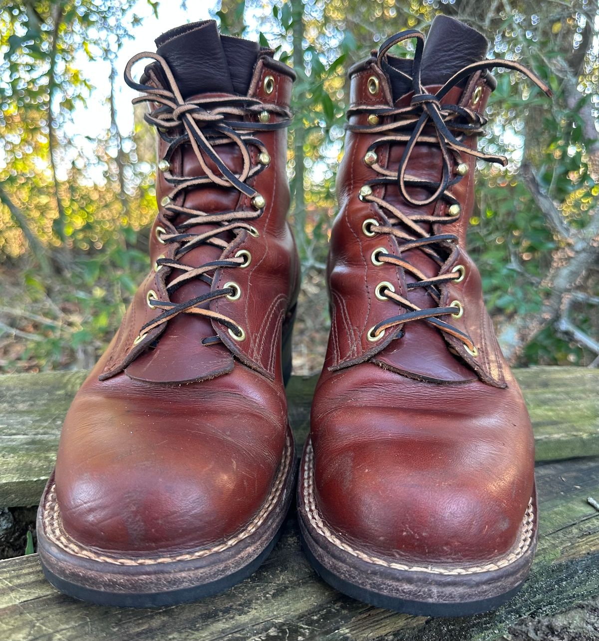 Photo by brusa on January 2, 2025 of the Frank's Boots Wilshire in Wickett & Craig Tan Oiled Latigo.