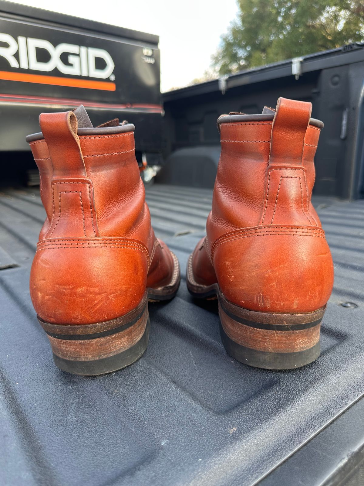 Photo by brusa on February 4, 2025 of the Frank's Boots Wilshire in Wickett & Craig Tan Oiled Latigo.