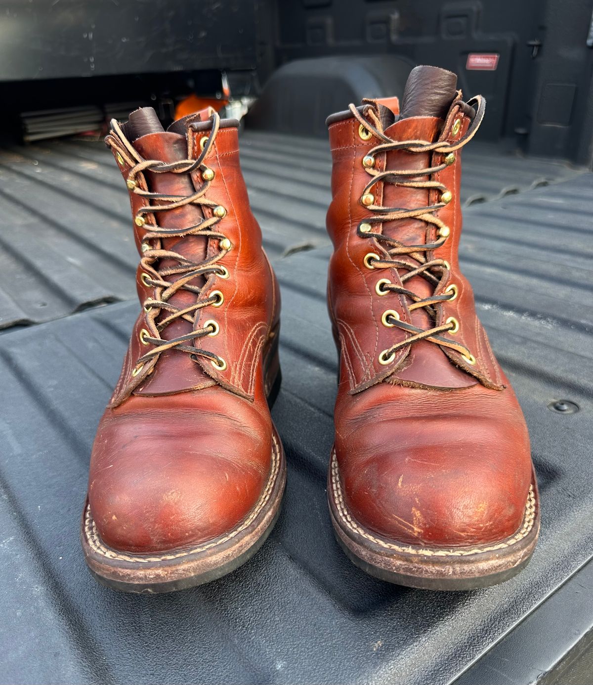 Photo by brusa on February 4, 2025 of the Frank's Boots Wilshire in Wickett & Craig Tan Oiled Latigo.
