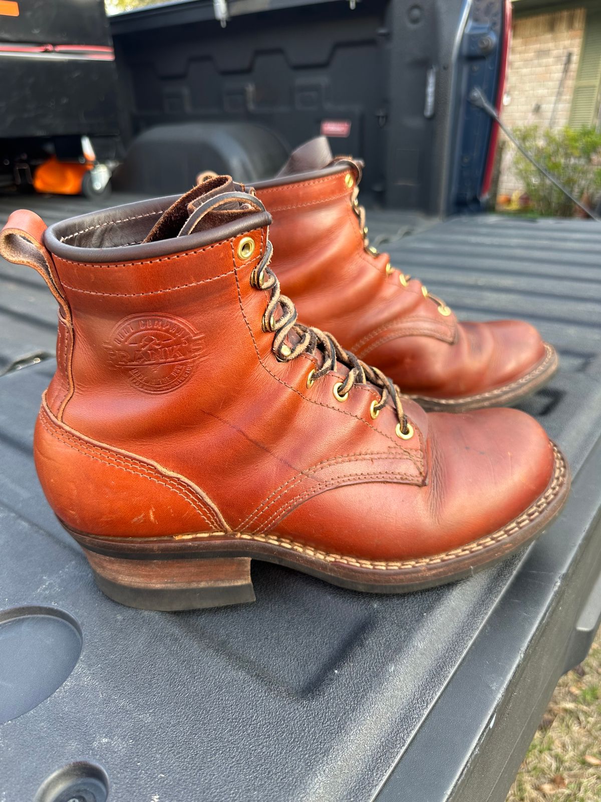 Photo by brusa on February 4, 2025 of the Frank's Boots Wilshire in Wickett & Craig Tan Oiled Latigo.