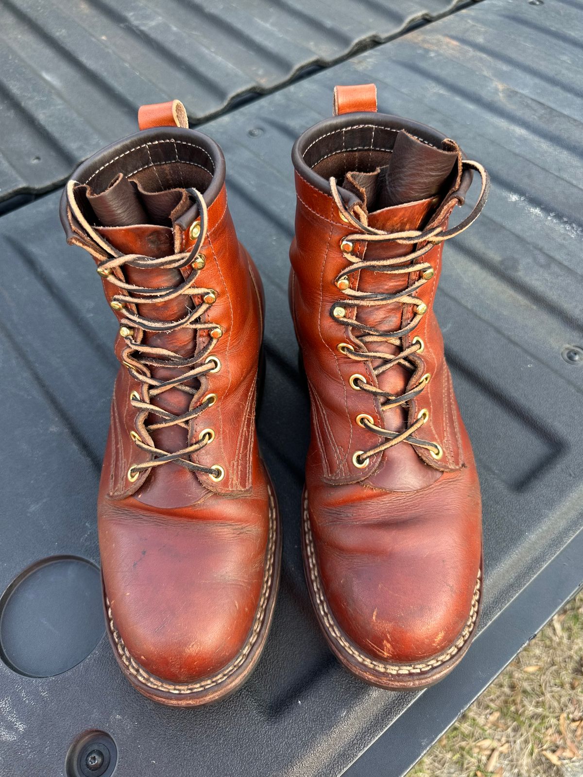 Photo by brusa on February 4, 2025 of the Frank's Boots Wilshire in Wickett & Craig Tan Oiled Latigo.