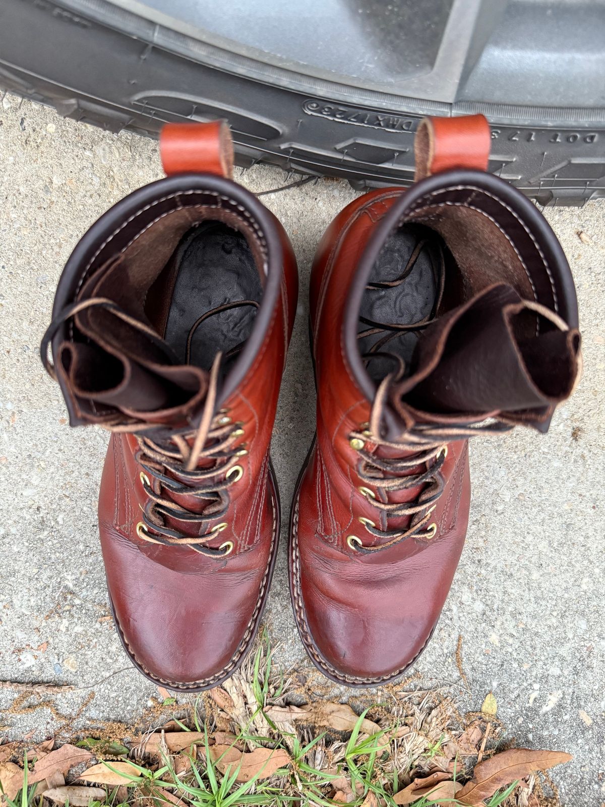 Photo by brusa on April 4, 2025 of the Frank's Boots Wilshire in Wickett & Craig Tan Oiled Latigo.