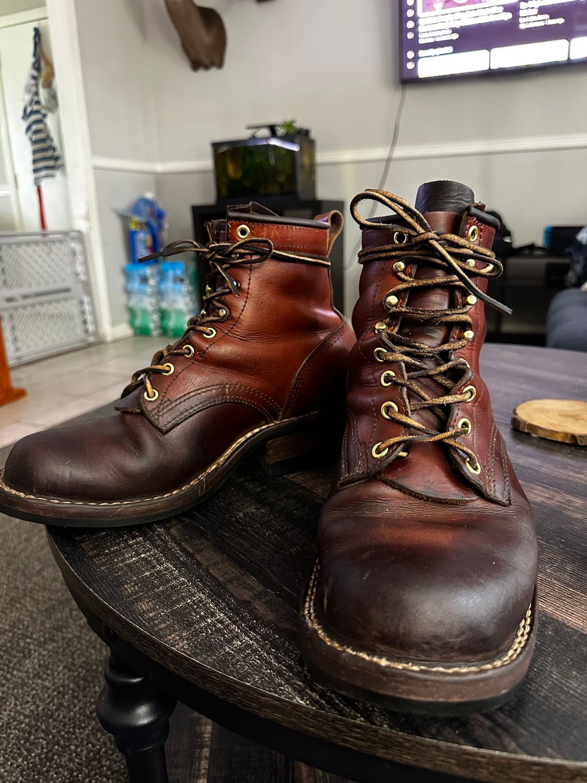 Photo by brusa on May 18, 2025 of the Frank's Boots Wilshire in Wickett & Craig Tan Oiled Latigo.
