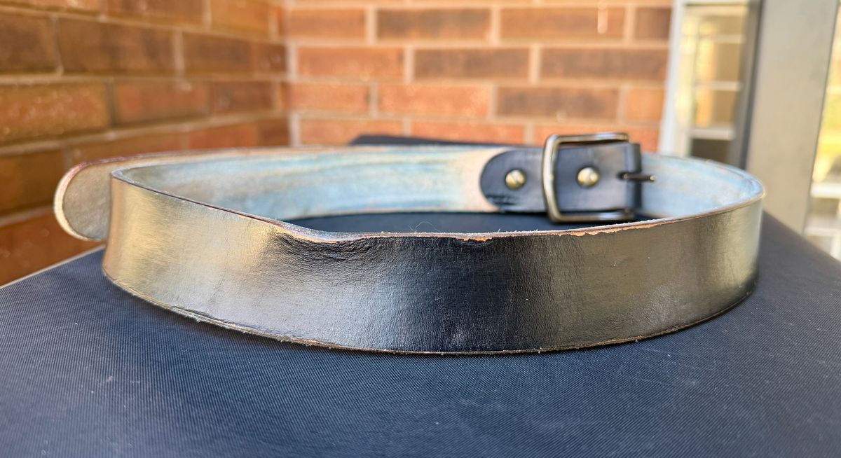Photo by manco on February 22, 2026 of the Self-Made Belt in Wickett & Craig Natural American Vachetta.