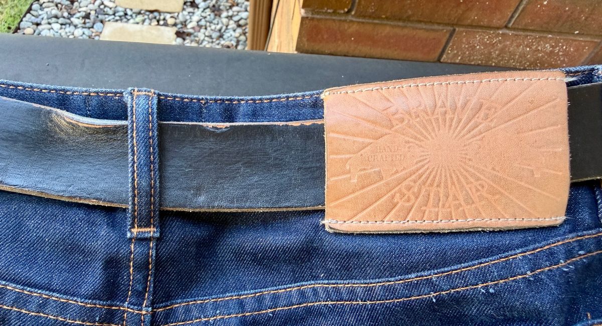Photo by manco on March 11, 2026 of the Self-Made Work Belt in Wickett & Craig Natural American Vachetta.