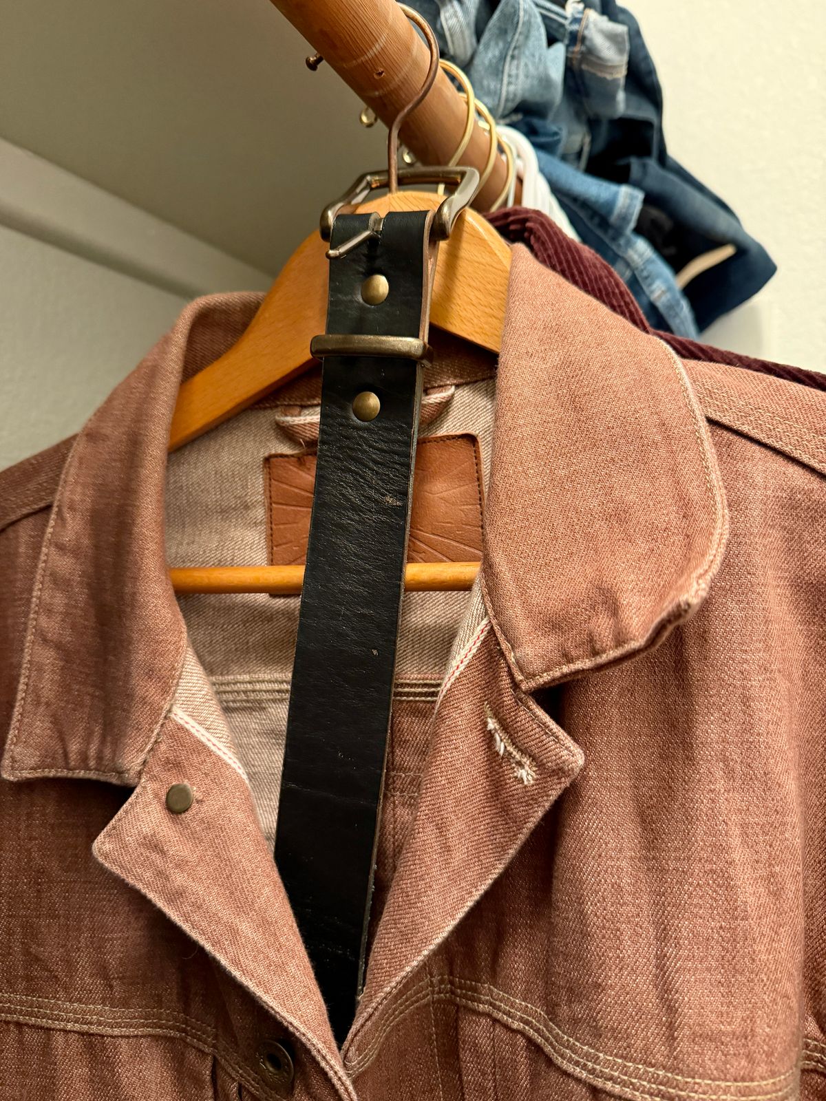 Photo by manco on April 11, 2026 of the Self-Made Work Belt in Wickett & Craig Natural American Vachetta.
