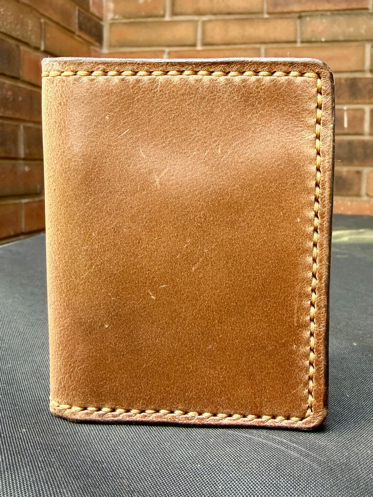 Photo by manco on April 16, 2026 of the Self-Made Bifold Wallet in Horween Natural Chromexcel.