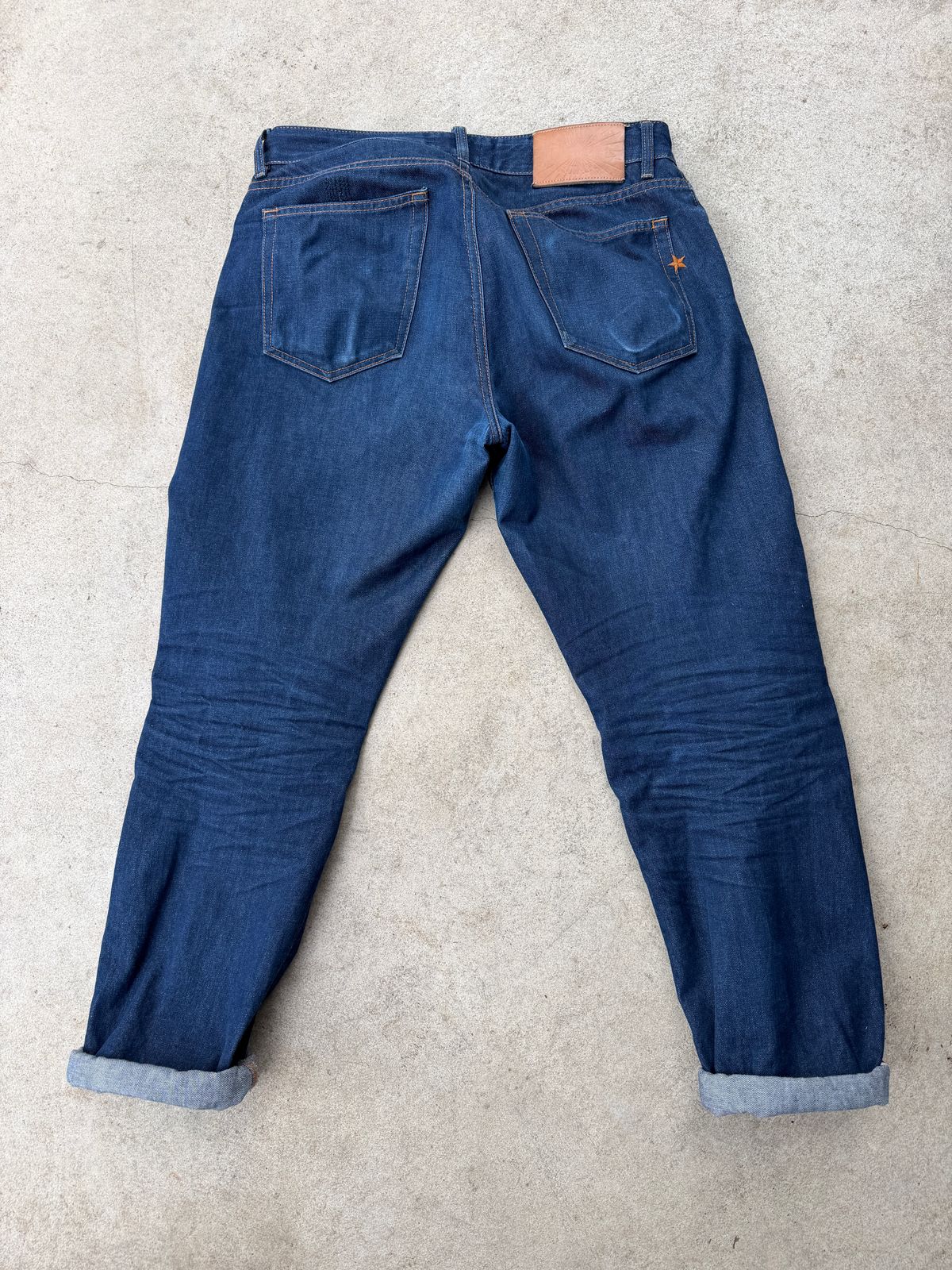 Photo by manco on April 9, 2026 of the Brave Star Strongman in 12.5 Oz “WWII” Japanese Raw Selvedge Denim (100% Cotton).