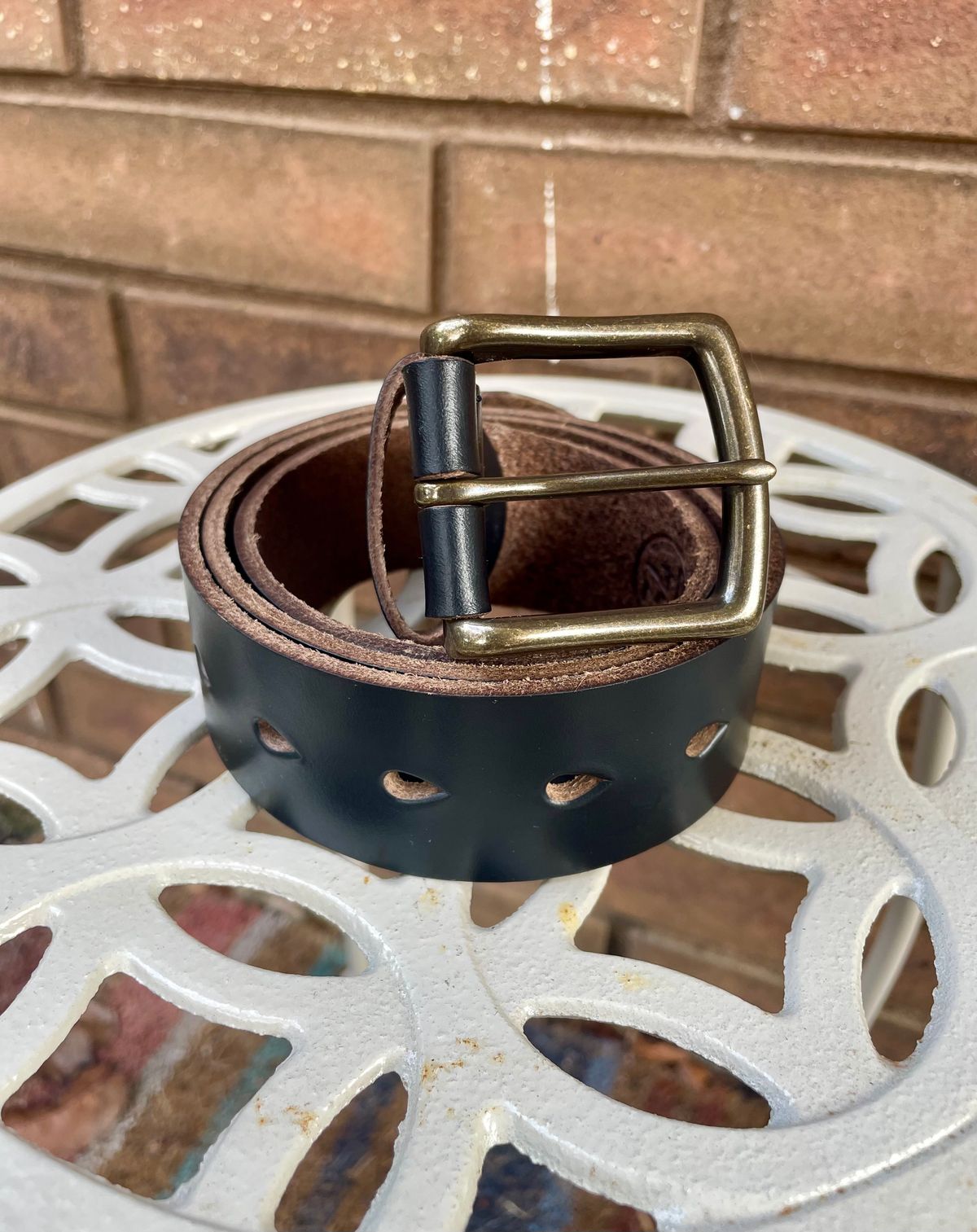 Photo by manco on December 15, 2024 of the Ashland Leather Belt in Horween Black Chromexcel.