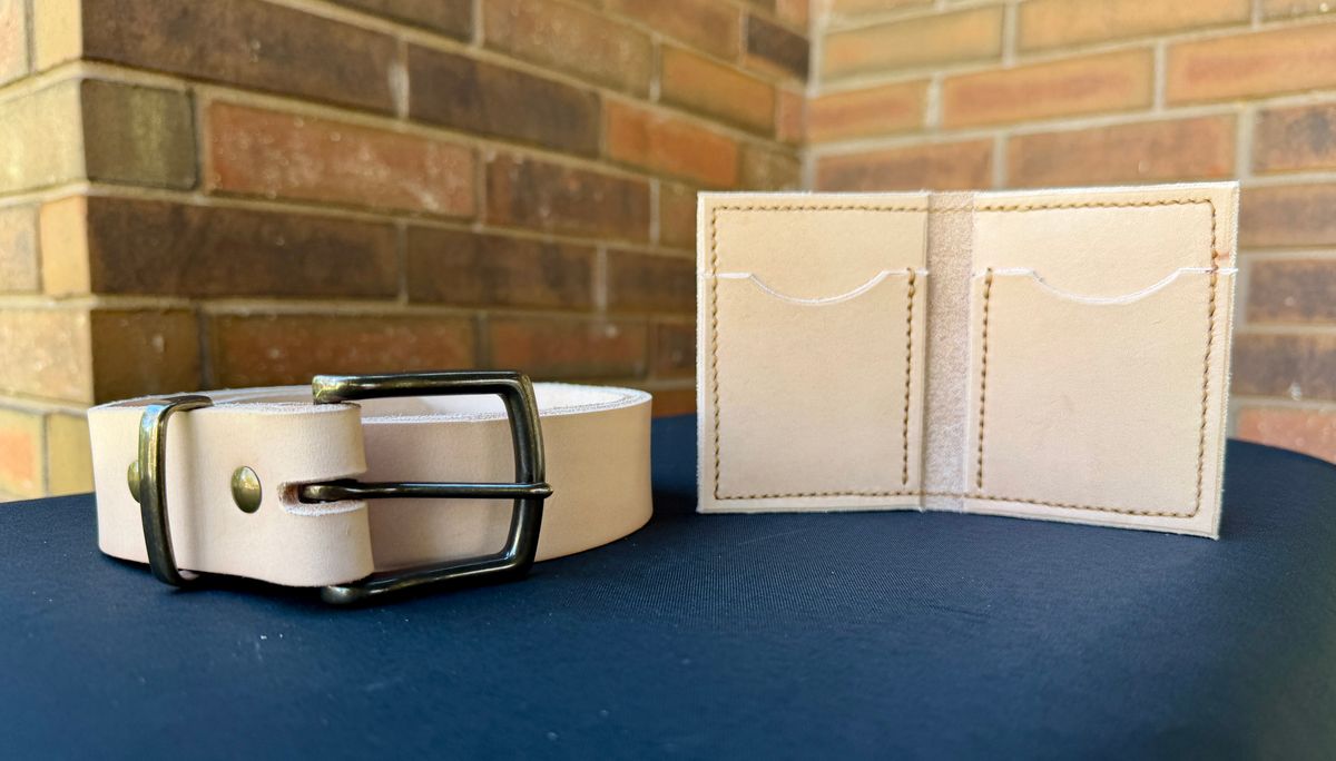 Photo by manco on March 11, 2026 of the Self-Made Belt in Wickett & Craig Natural American Vachetta.