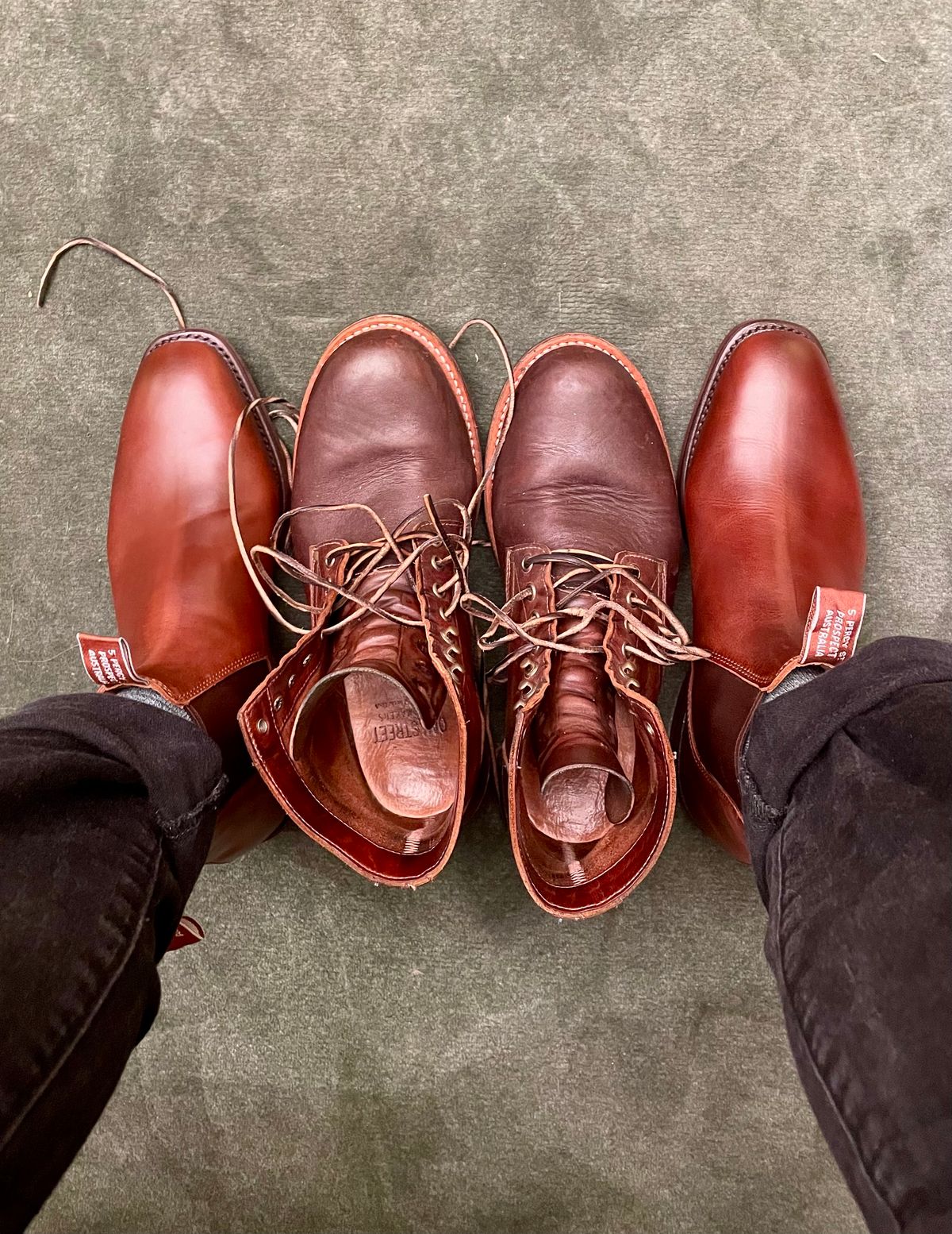 Photo by manco on December 7, 2024 of the Oak Street Bootmakers Trench Boot in Seidel Light Brown Mustang.