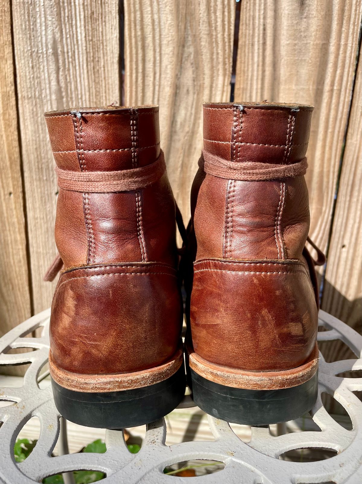 Photo by manco on December 20, 2024 of the Oak Street Bootmakers Trench Boot in Seidel Light Brown Mustang.