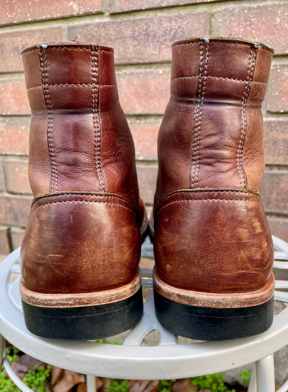 Photo by manco on January 5, 2025 of the Oak Street Bootmakers Trench Boot in Seidel Light Brown Mustang.