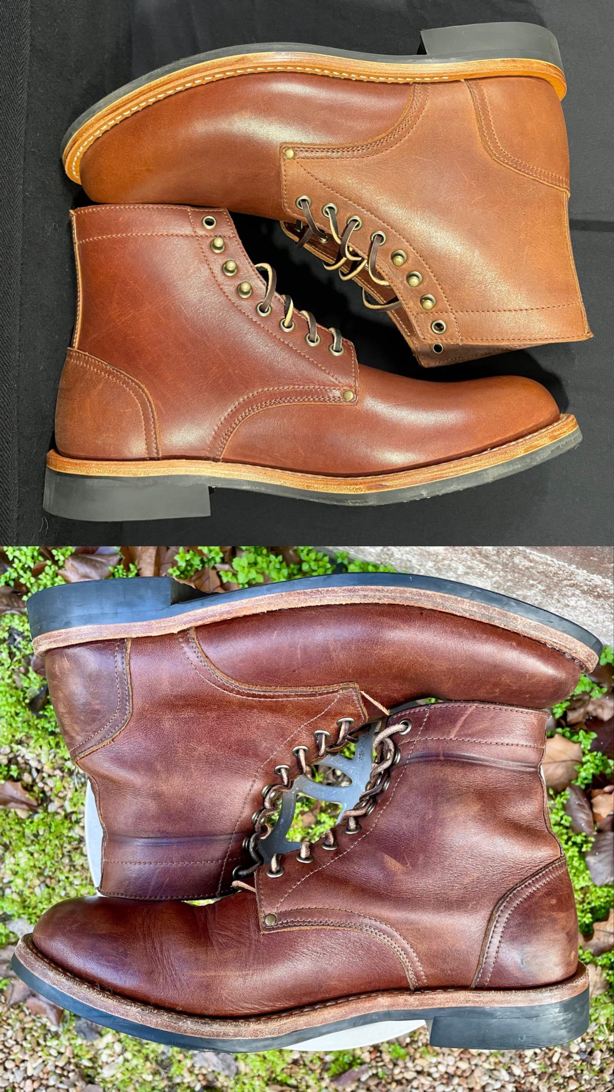 Photo by manco on January 5, 2025 of the Oak Street Bootmakers Trench Boot in Seidel Light Brown Mustang.
