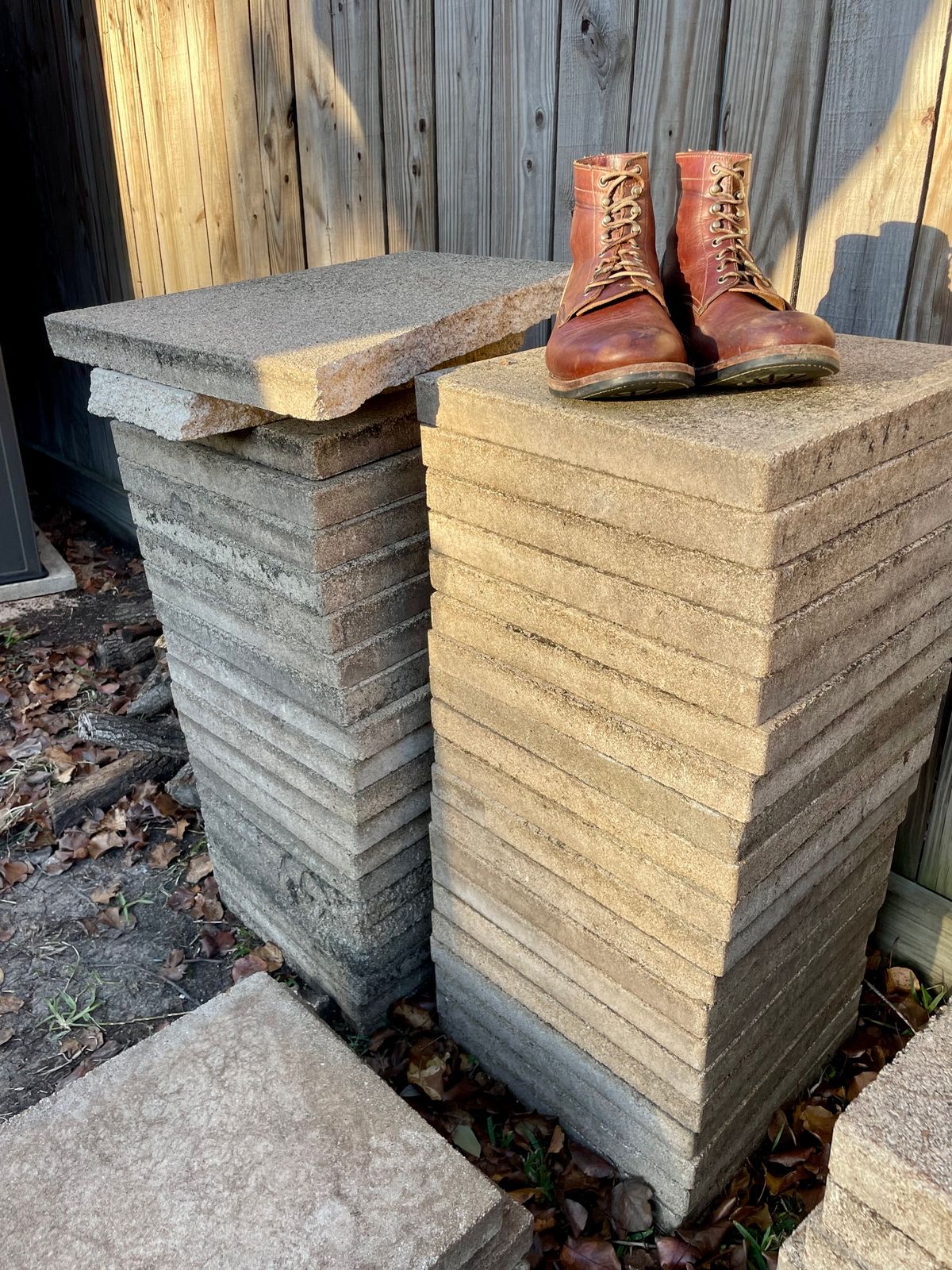 Photo by manco on February 1, 2025 of the Oak Street Bootmakers Trench Boot in Seidel Light Brown Mustang.