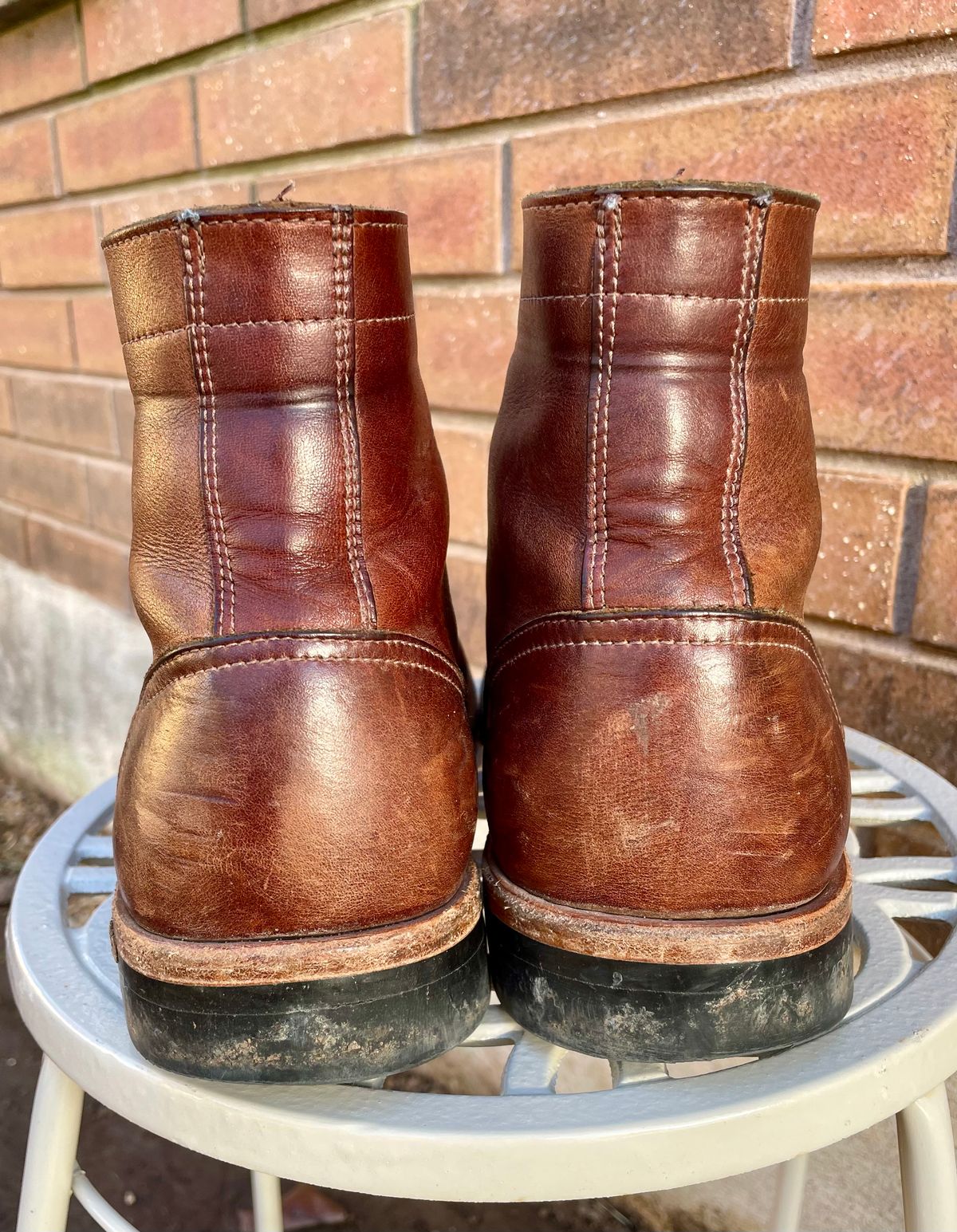 Photo by manco on February 2, 2025 of the Oak Street Bootmakers Trench Boot in Seidel Light Brown Mustang.