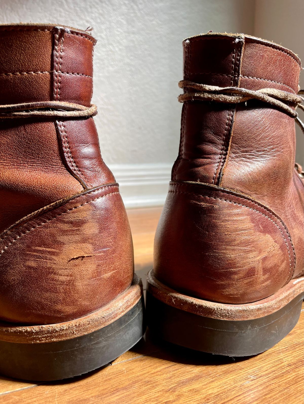 Photo by manco on February 8, 2025 of the Oak Street Bootmakers Trench Boot in Seidel Light Brown Mustang.